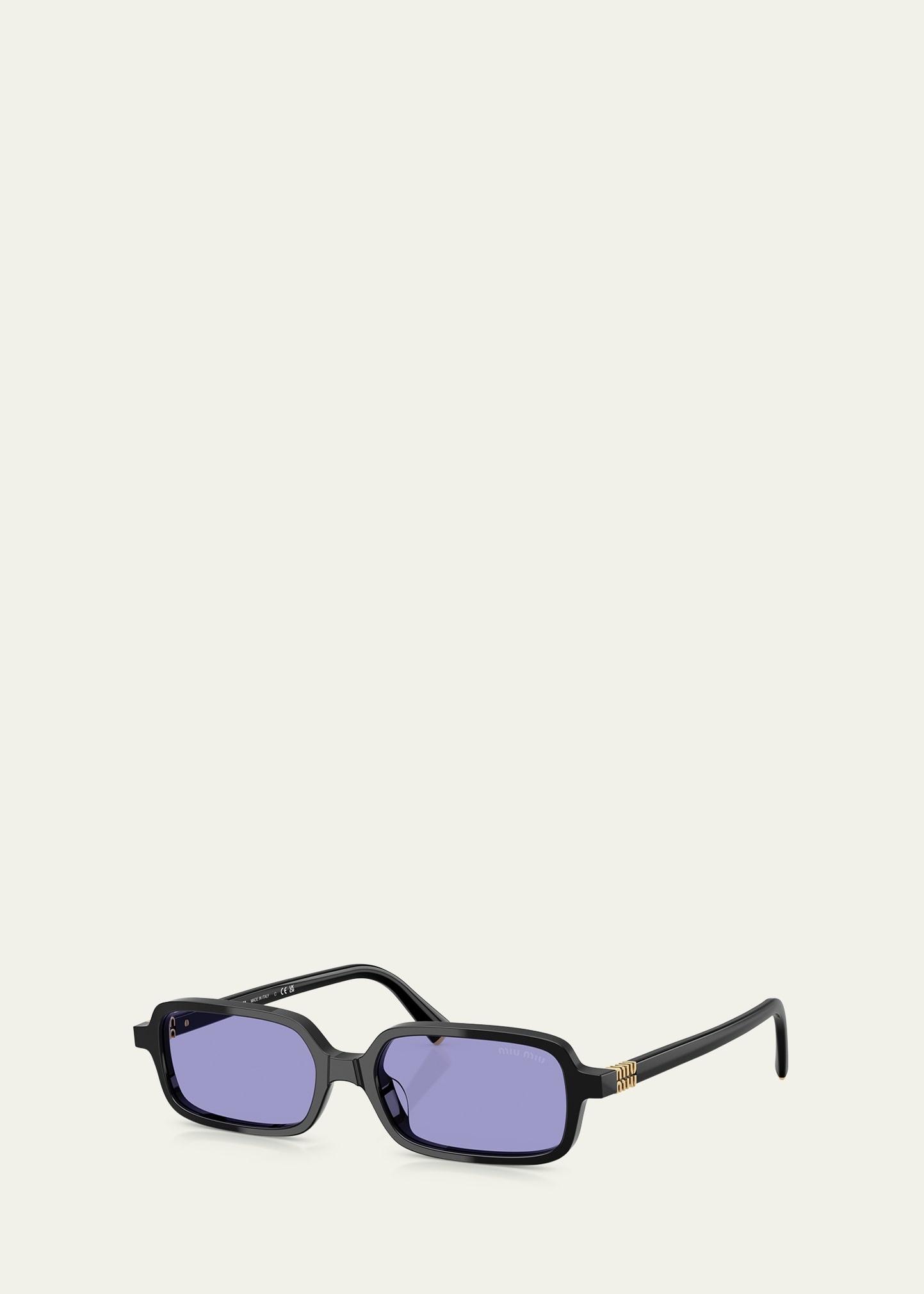 MU 11ZSF Acetate Rectangular Sunglasses - 2