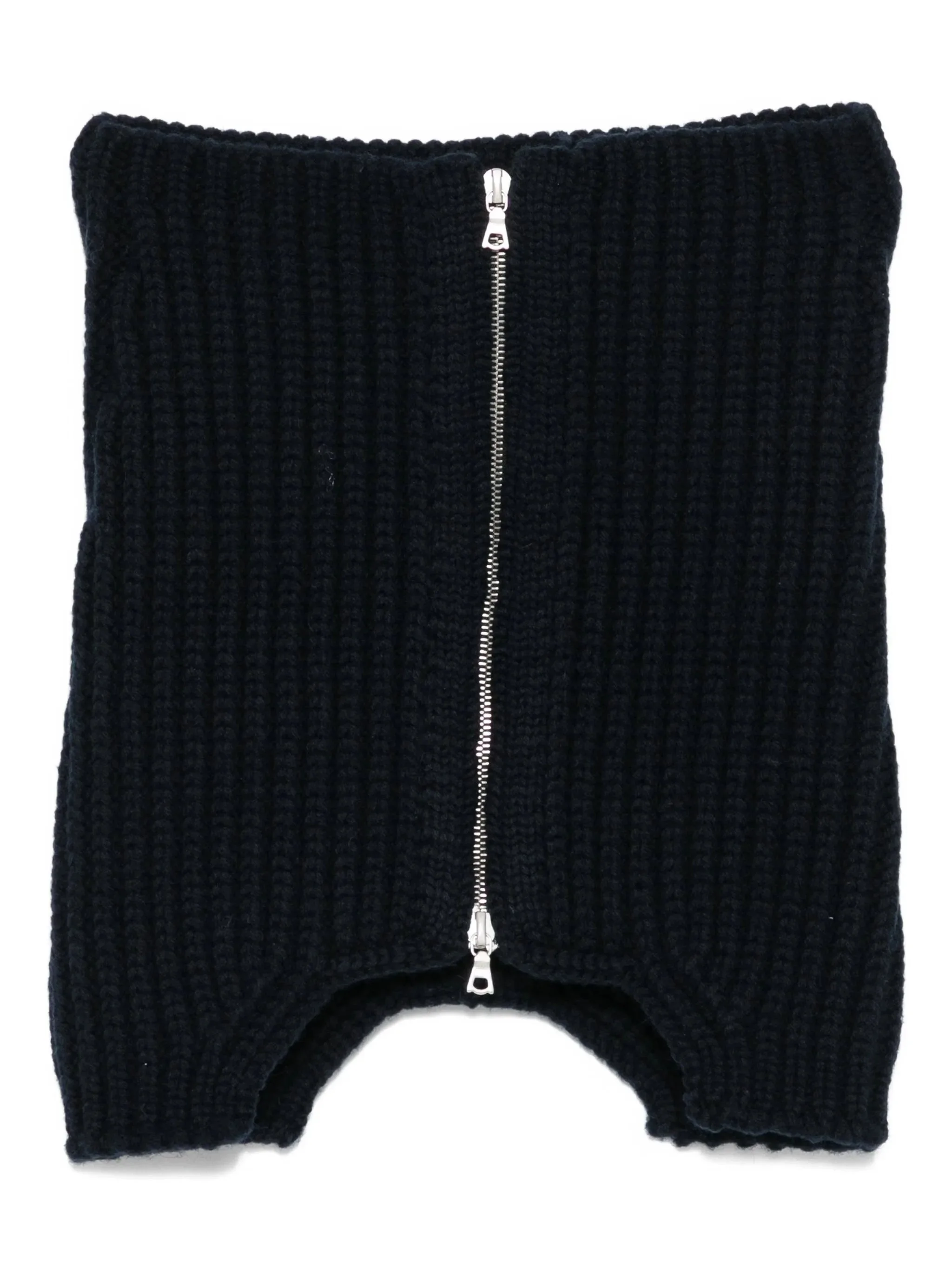 Dries Van Noten Ribbed Zip-front Scarf - 1