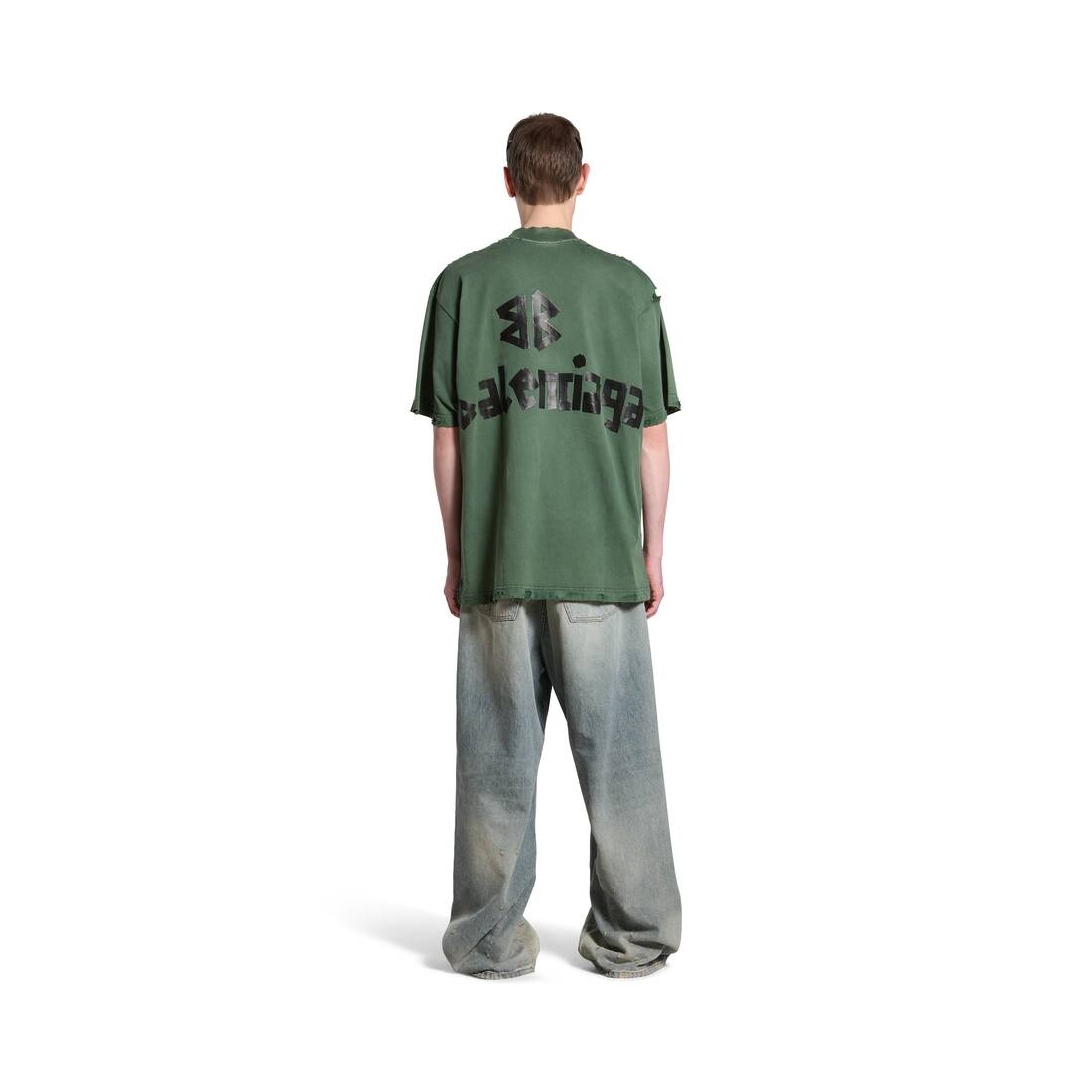 BALENCIAGA New Tape Type T-shirt Medium Fit in Dark Green