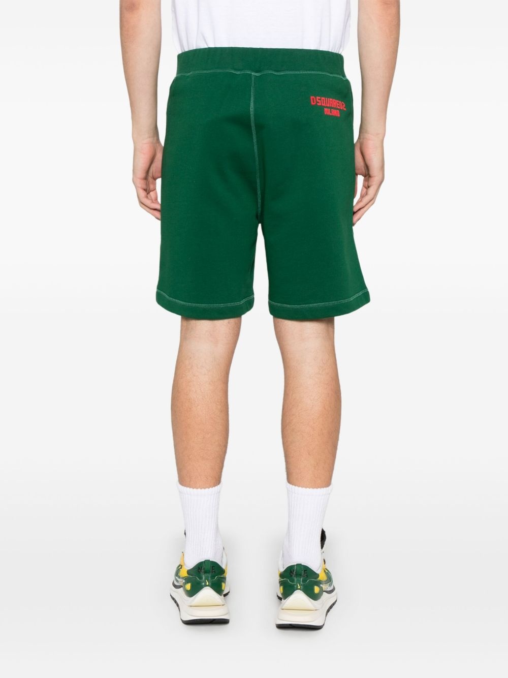 logo-print track shorts - 4