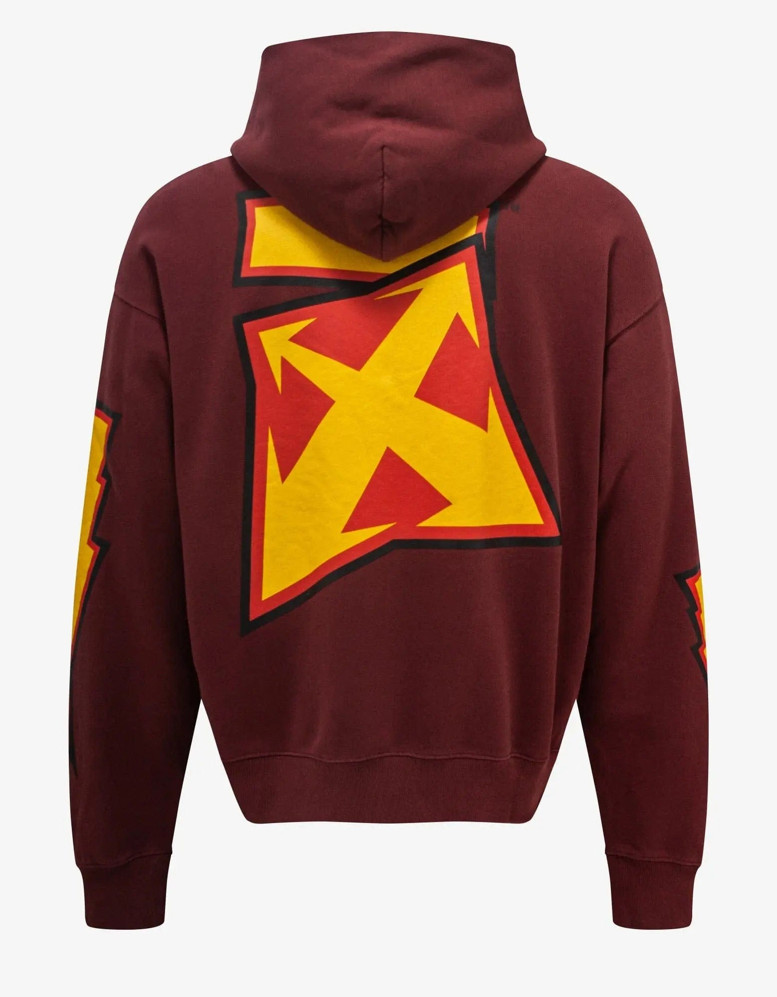 Off-White Burgundy Thunder Stable Skate Hoodie - 2