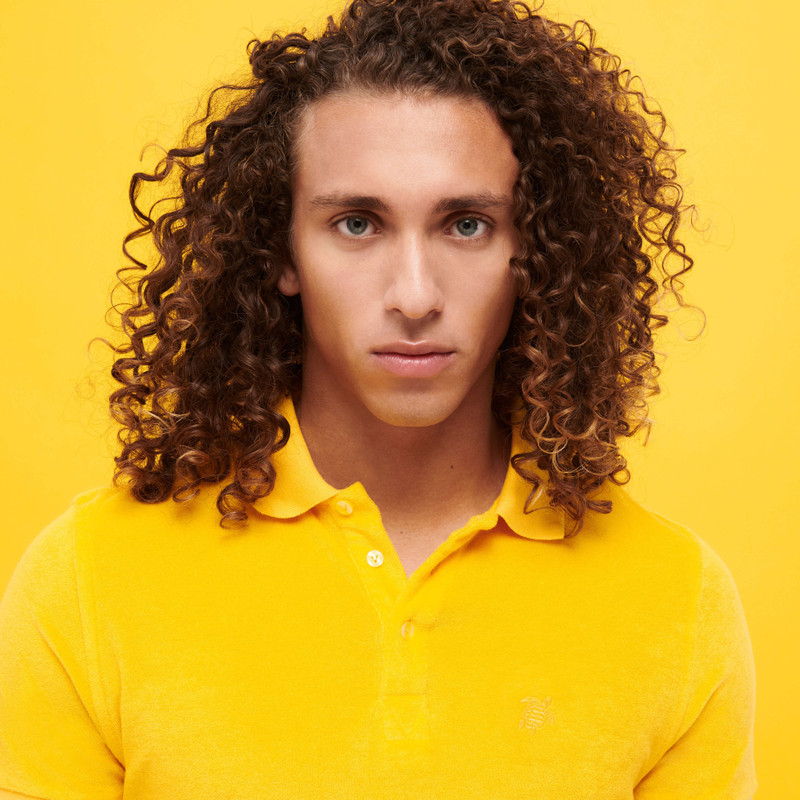 Men Terry Polo Shirt Solid 6