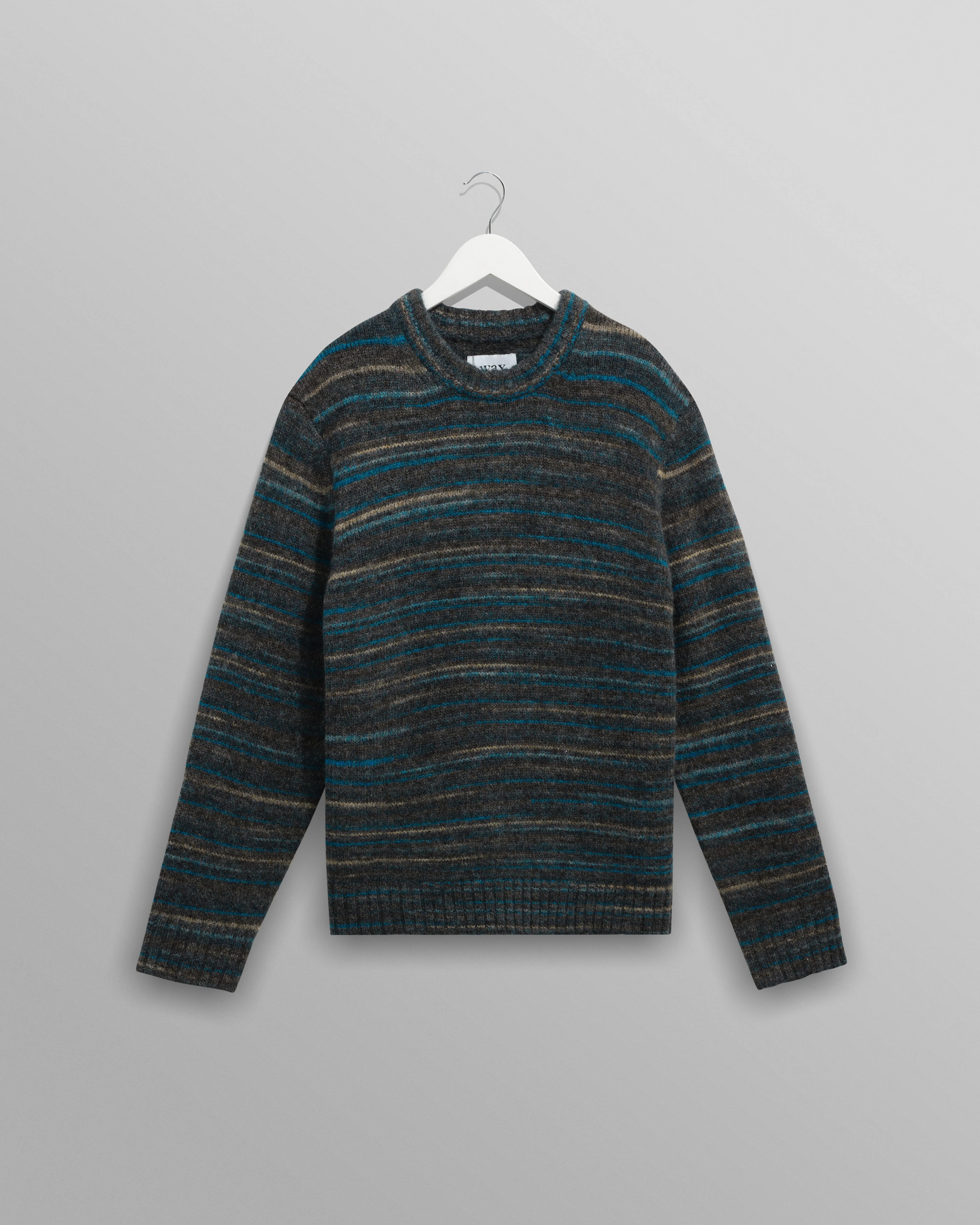 Wilde - Grey And Teal Space Dye Wool Crewneck - 1