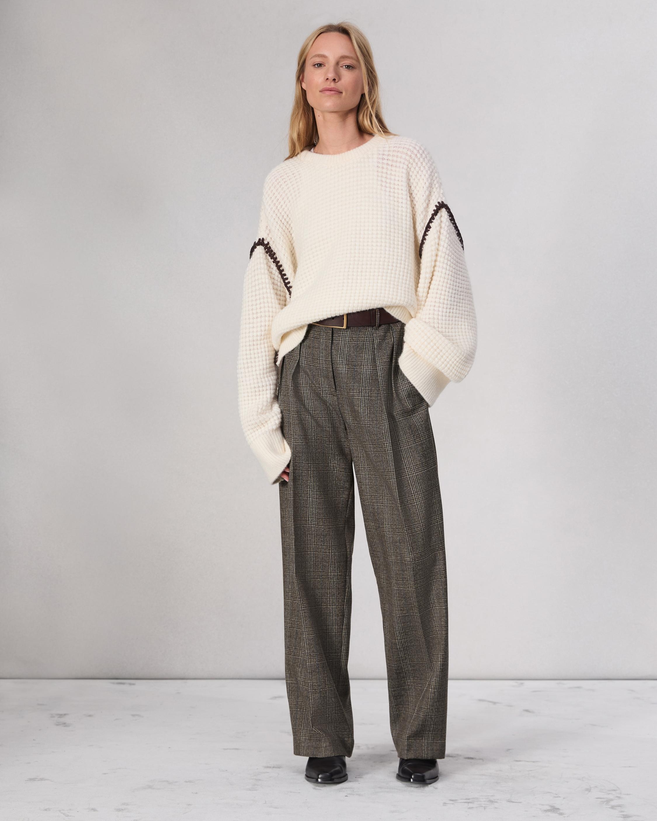 Francine Plaid Wool Pant - 2