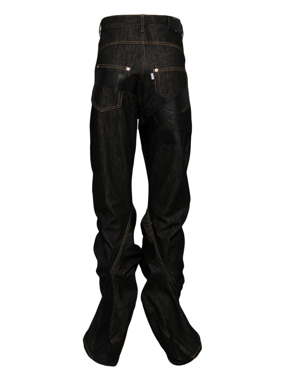asymmetric hem denim - 2