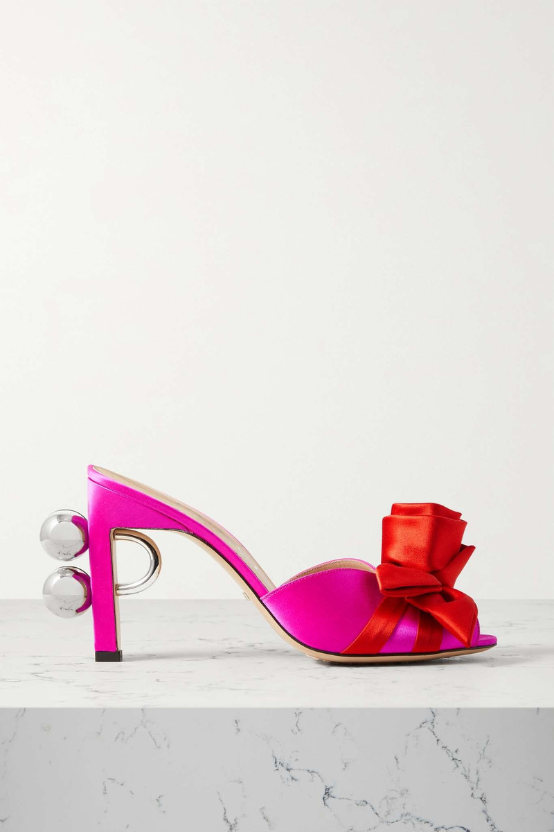 Shawana embellished satin mules - 1
