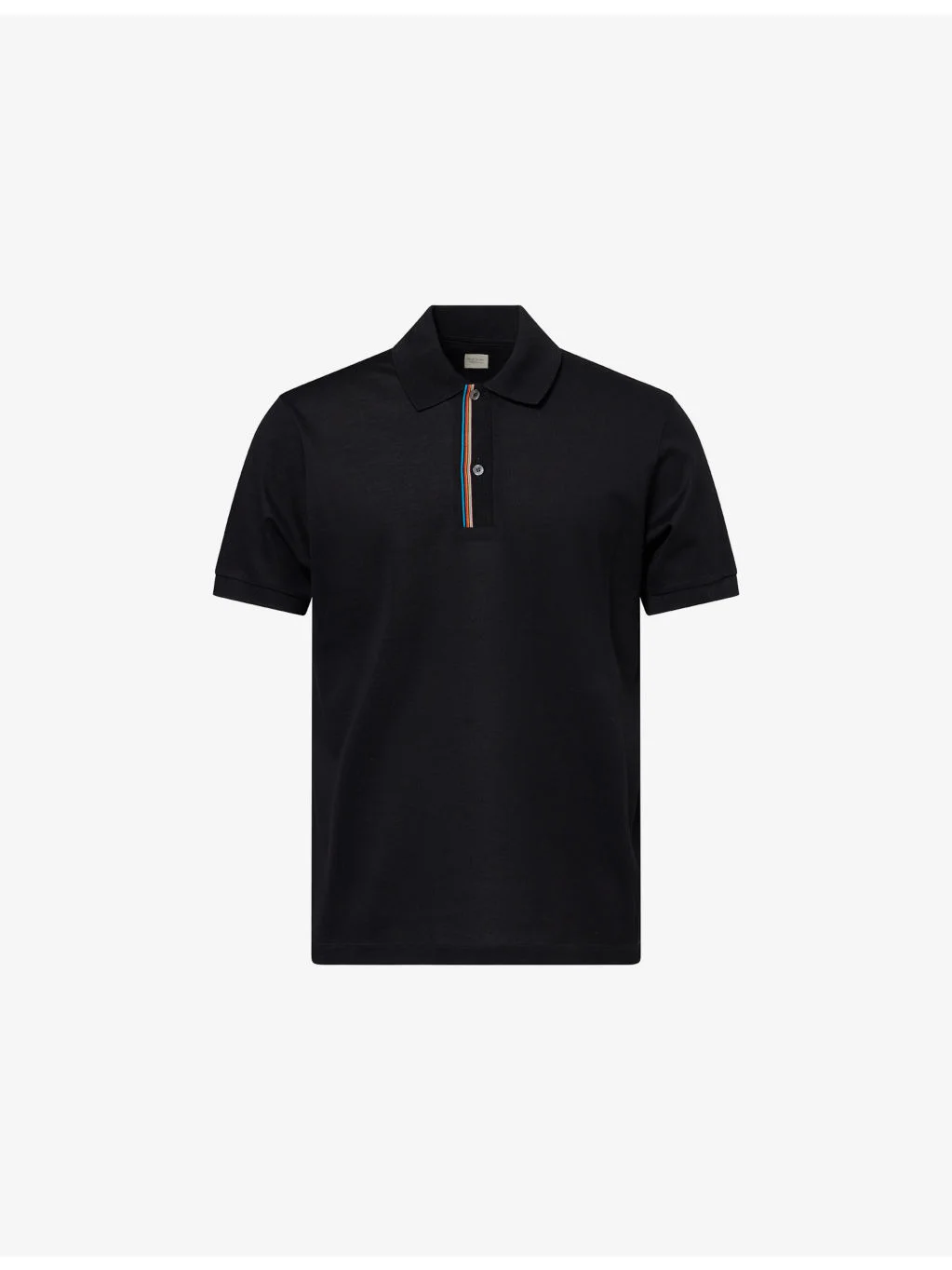 Striped Short-Sleeve Cotton Polo Shirt - 1