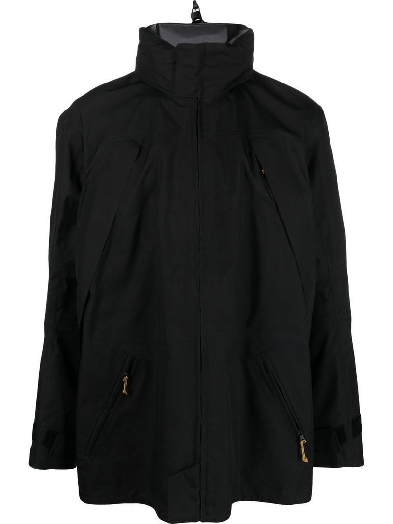high-neck zip-fastening parka jacket 1