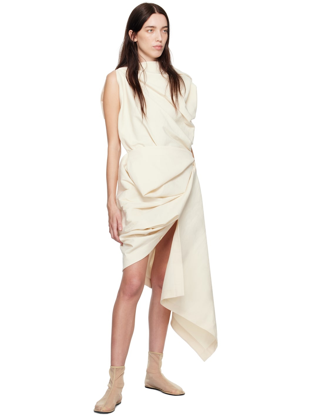 Off-White Enclothe Washi & Wool Maxi Dress - 4