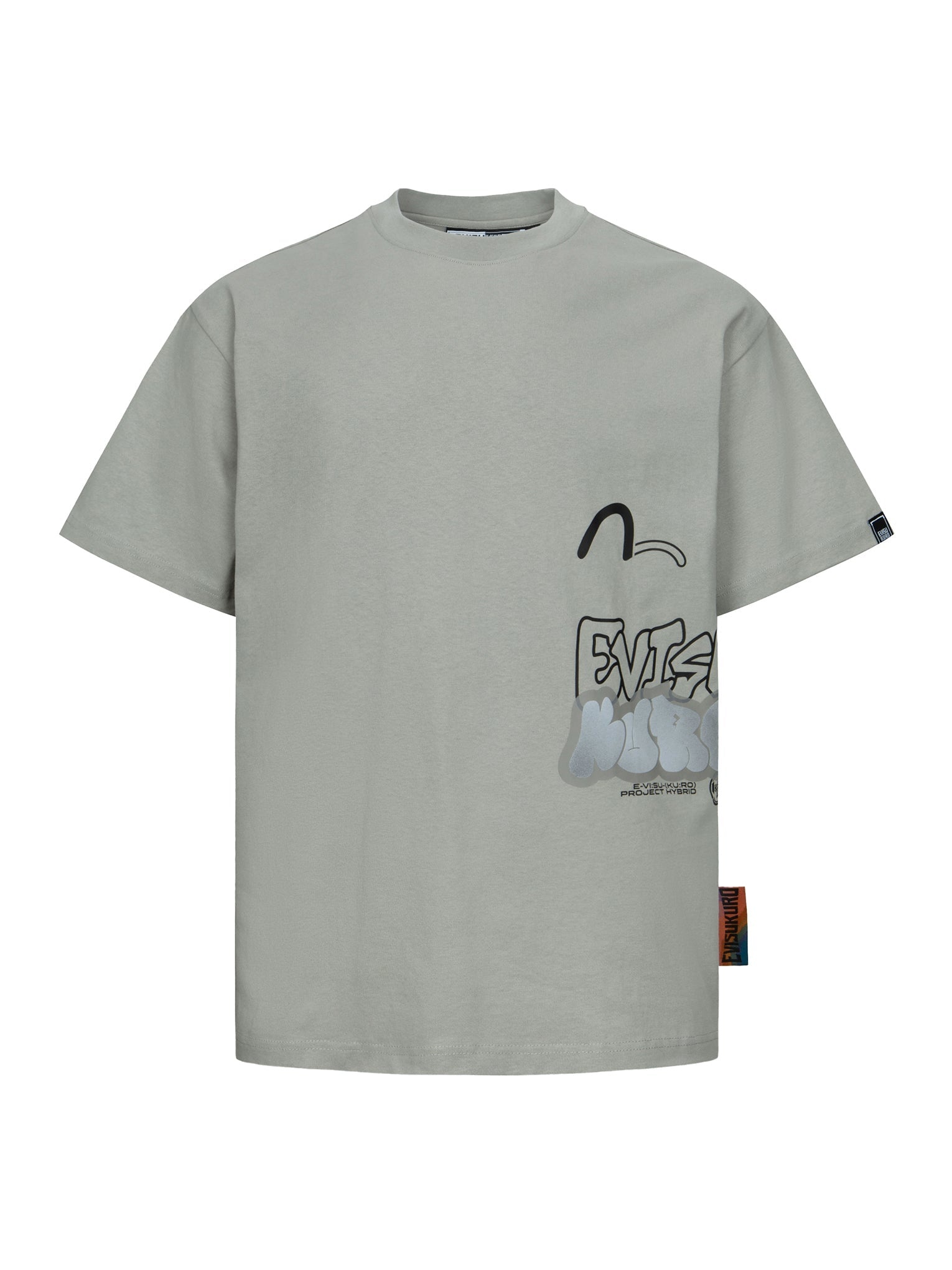 Seagull and Graffiti Logo Print Relax Fit T-Shirt - 11