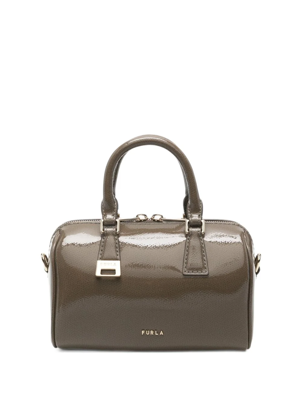 mini Olivia Boston patent-leather tote bag - 1