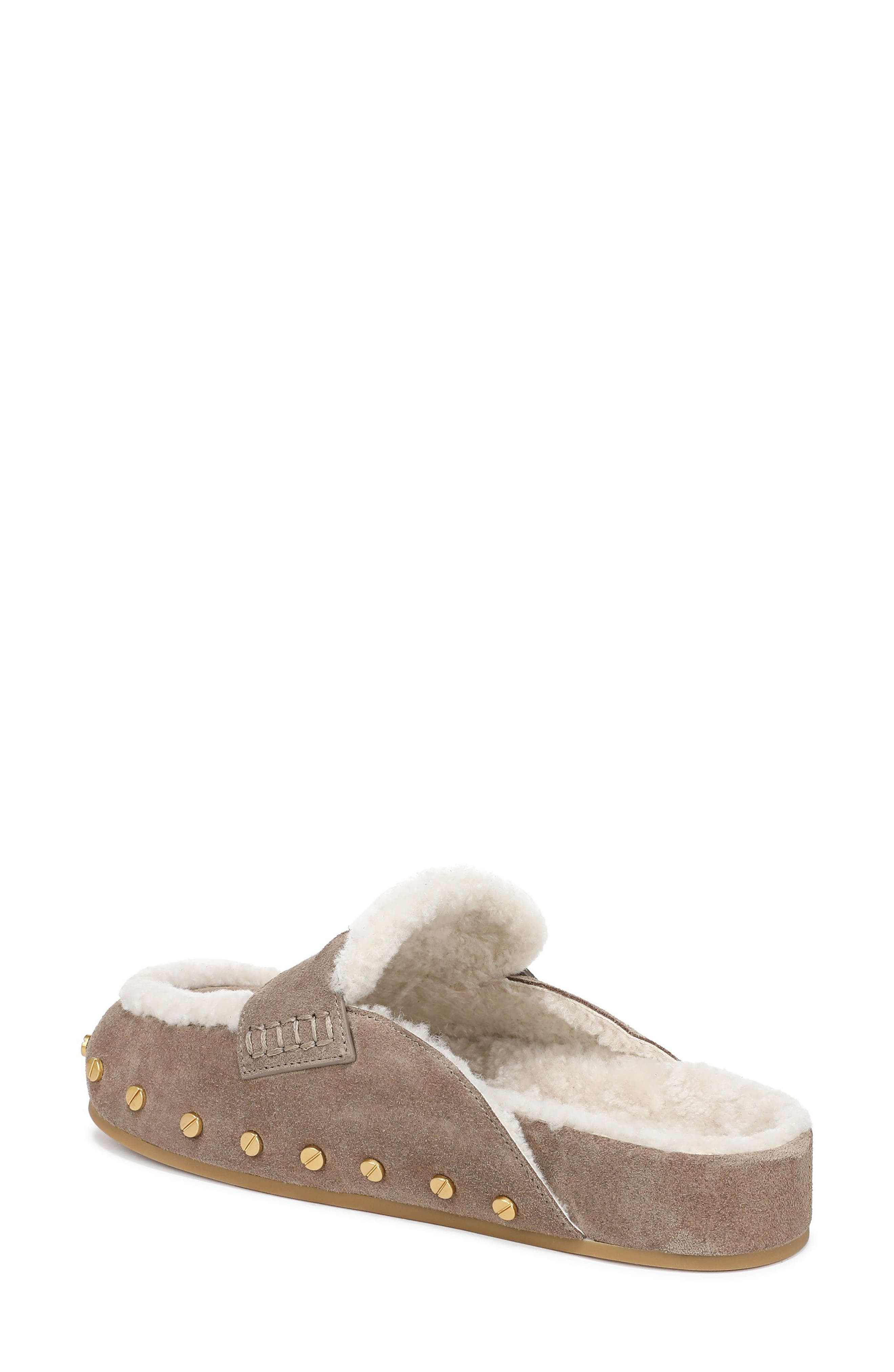 Veronica Beard Fenix Genuine Shearling Mule in Bark Ecru at Nordstrom - 2