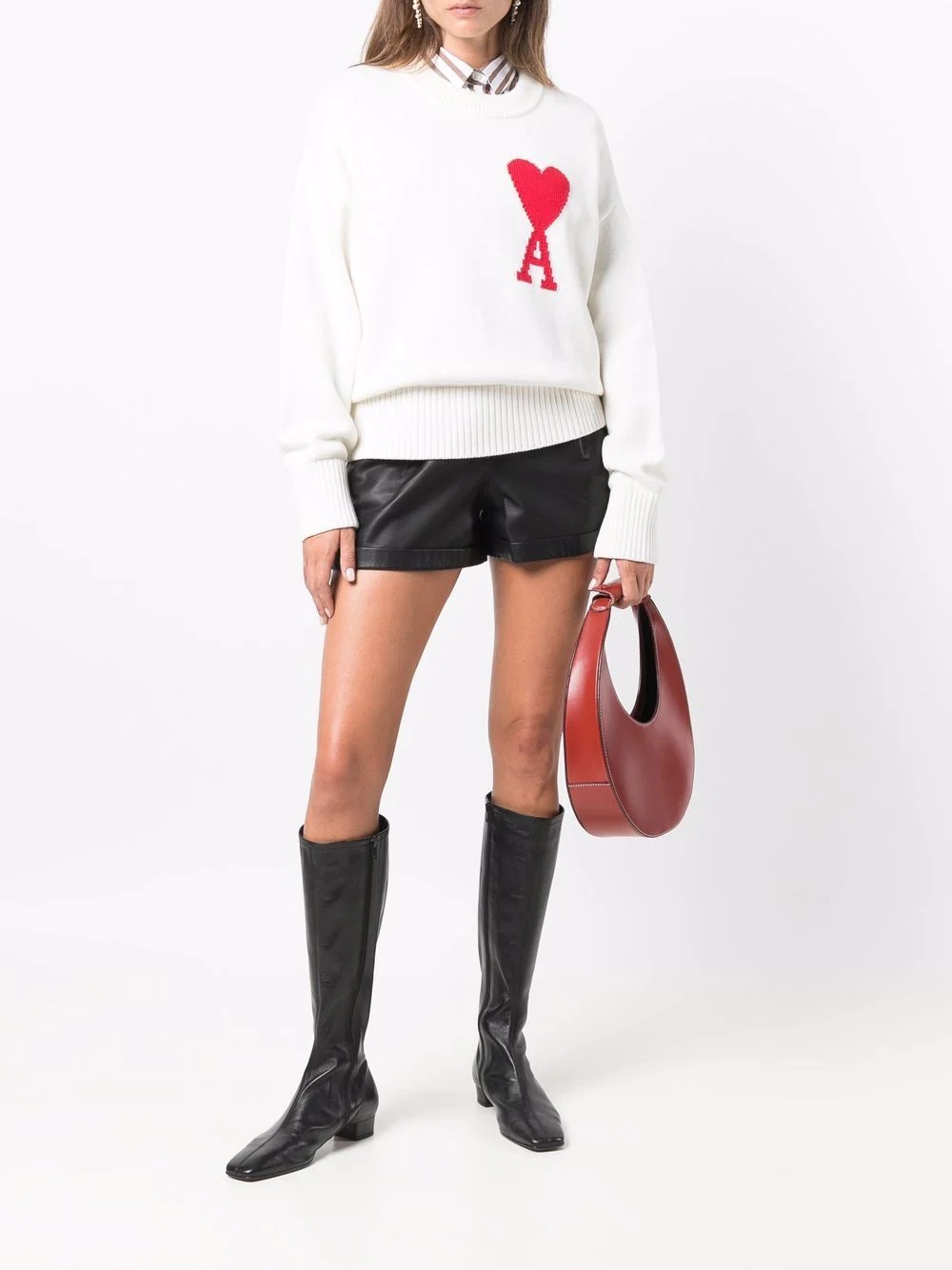 oversize Ami De Coeur jumper - 3