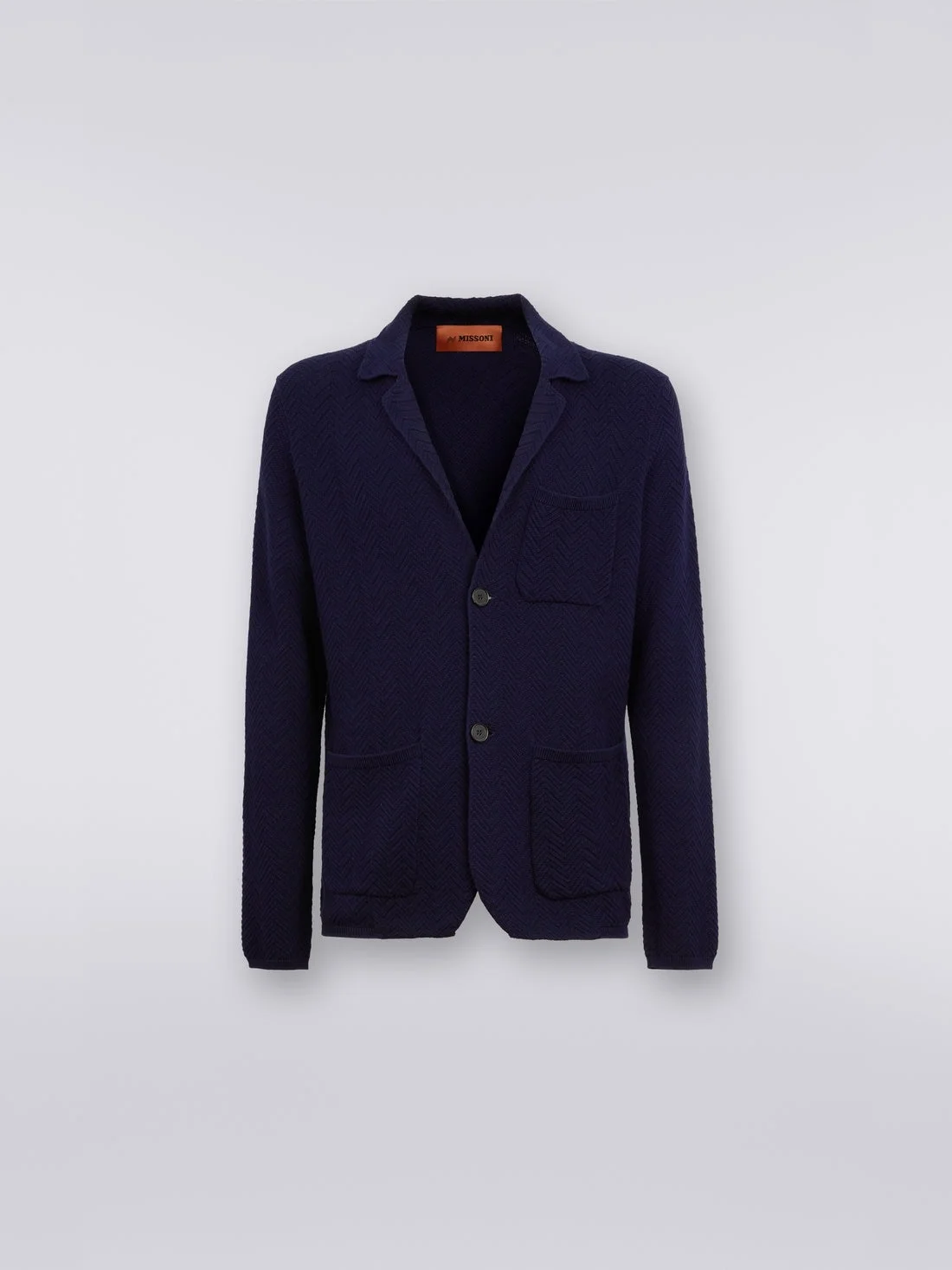Cotton and viscose knit blazer - 1