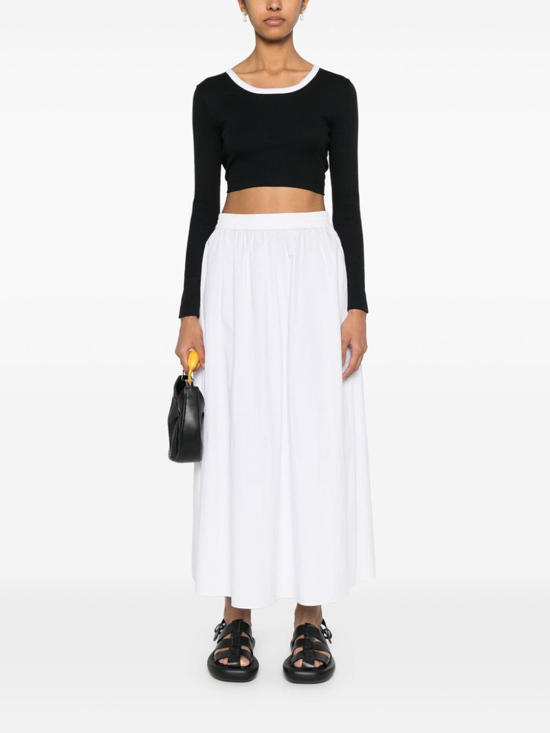 PATOU logo-appliquÃ© ribbed crop top outlook
