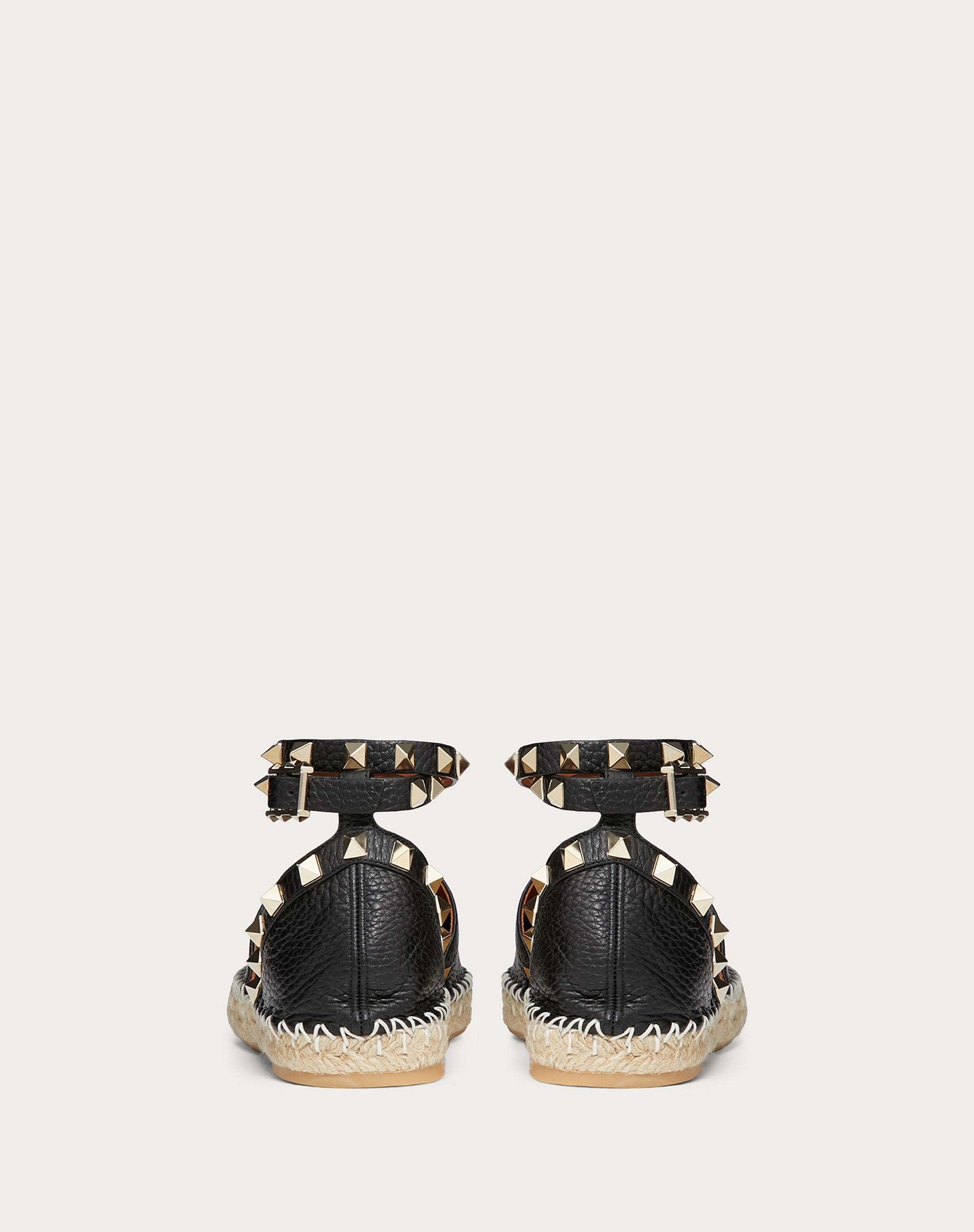 Rockstud Double Grainy Calfskin Espadrille - 3