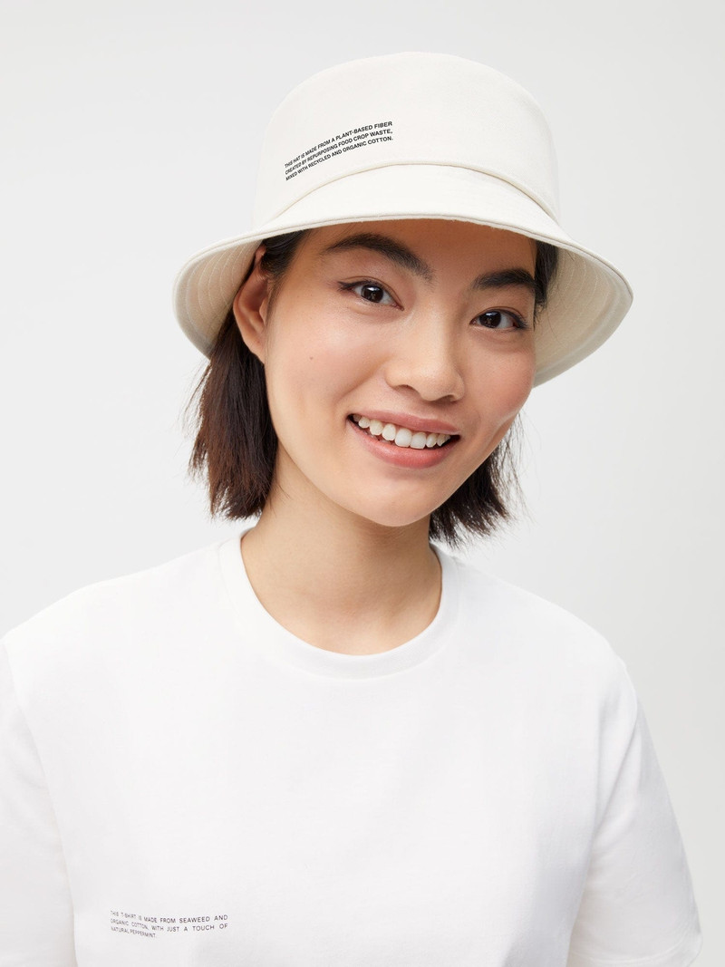 PANGAIA Oilseed Hemp Bucket Hat - Ecru Ivory outlook