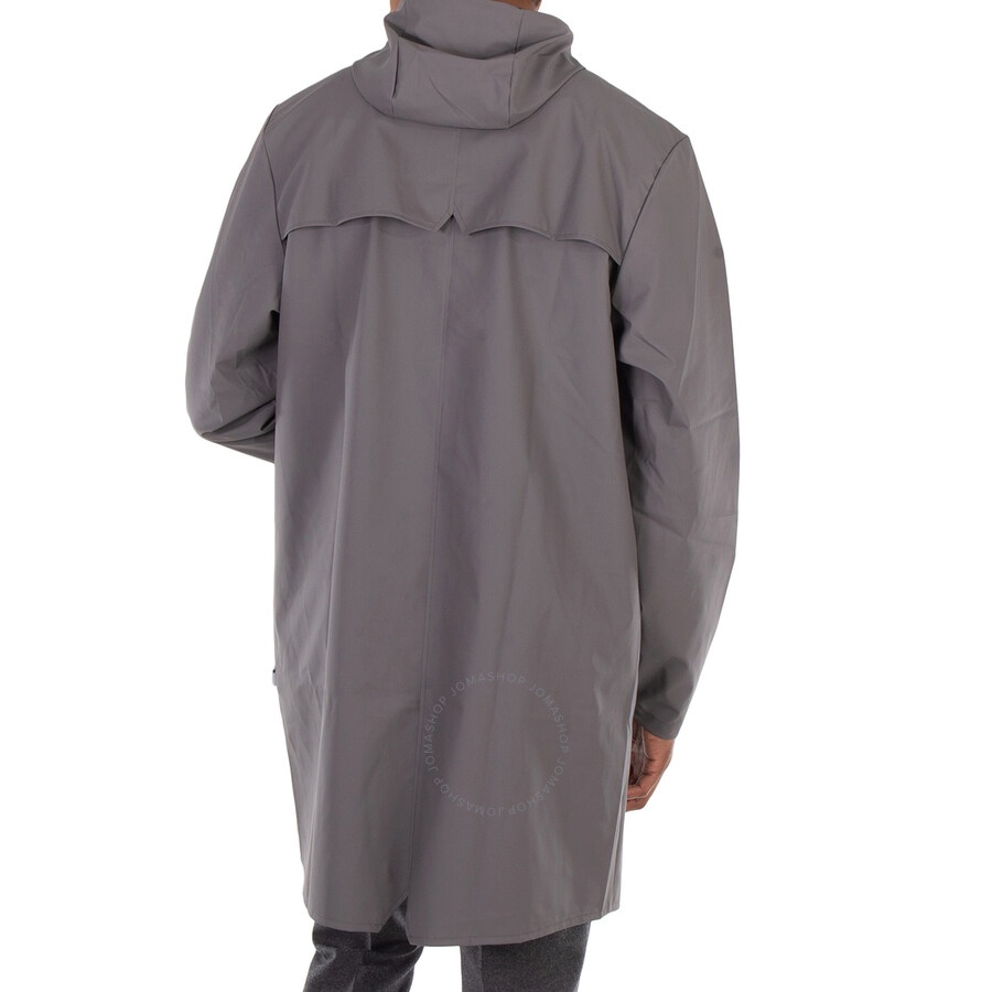 Rains Grey Lightweight Waterproof Long Jacket - 3
