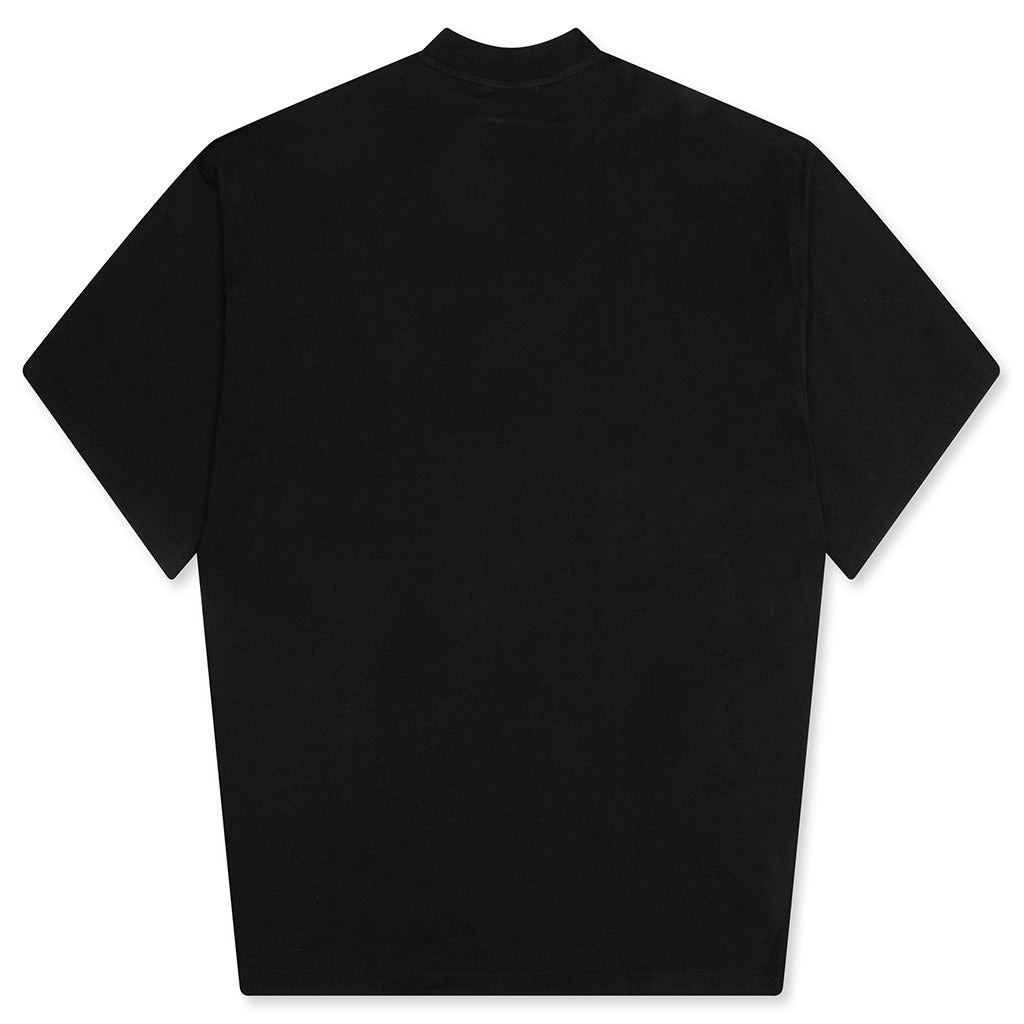 MOCK NECK BOXY FIT T-SHIRT - BLACK - 2