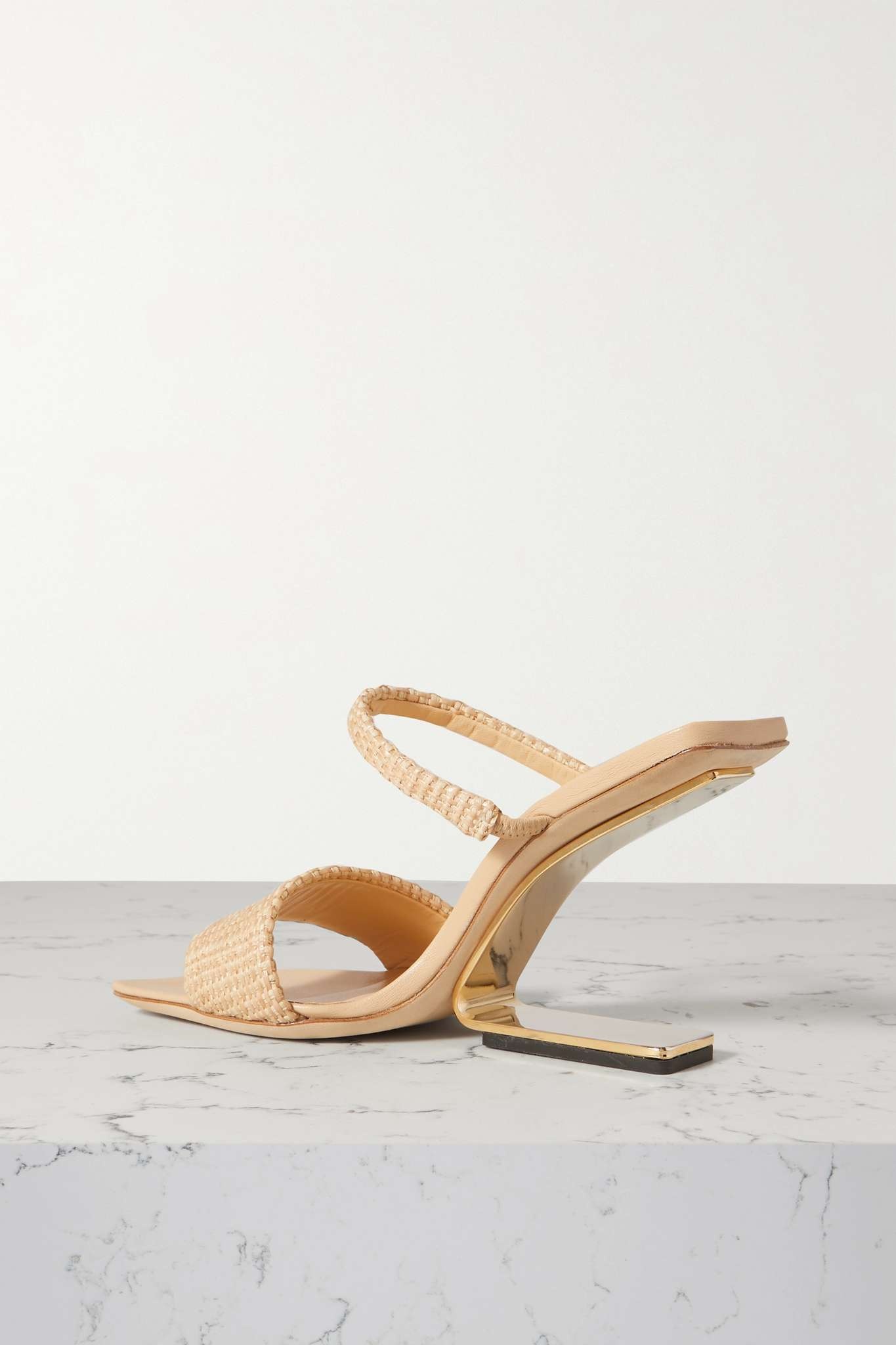 Rene raffia mules - 3