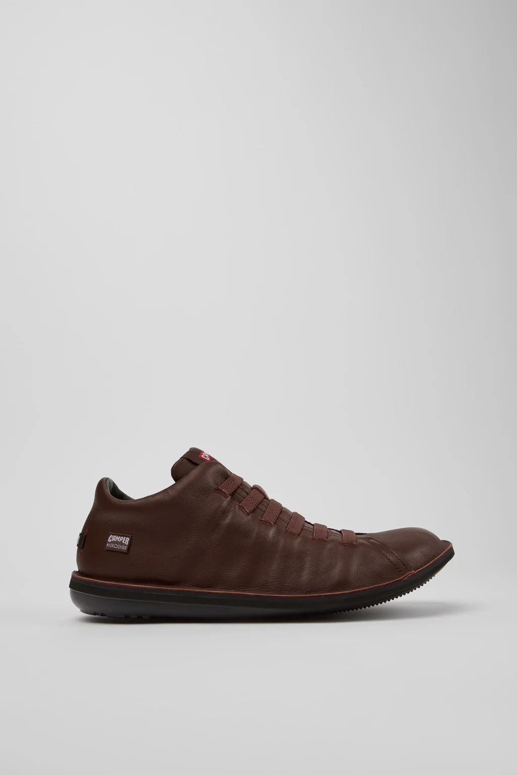 Beetle Brown Leather Ankle Boots for Men. - 1