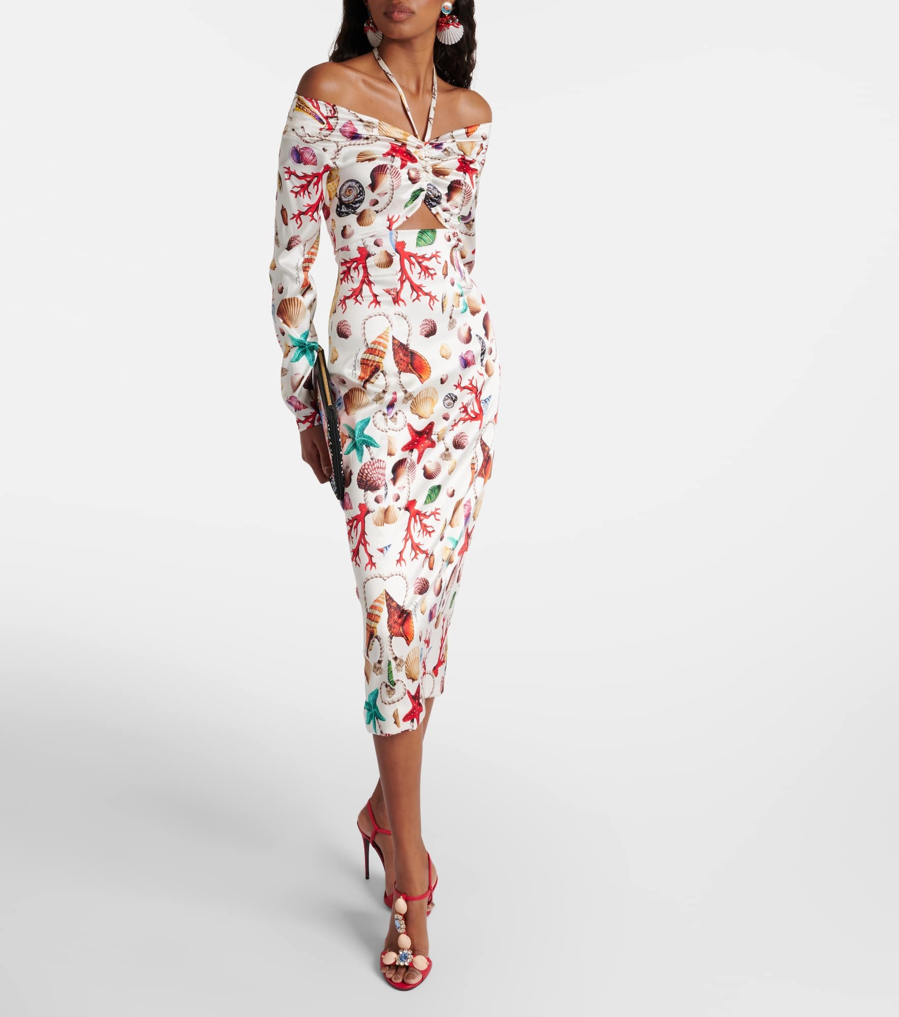 Capri printed silk-blend midi dress - 2