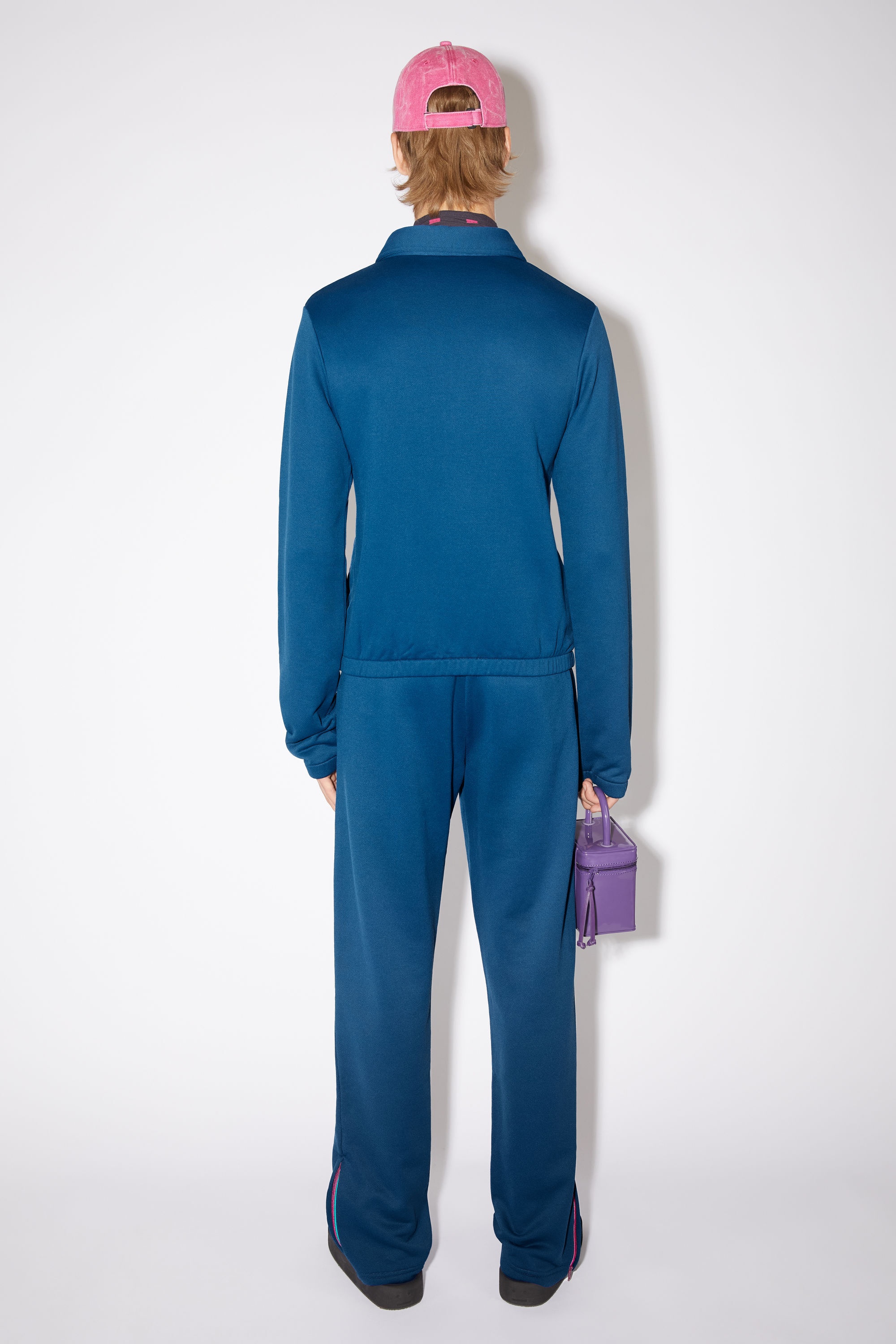 Tech jersey zippered sweater - Deep blue - 3