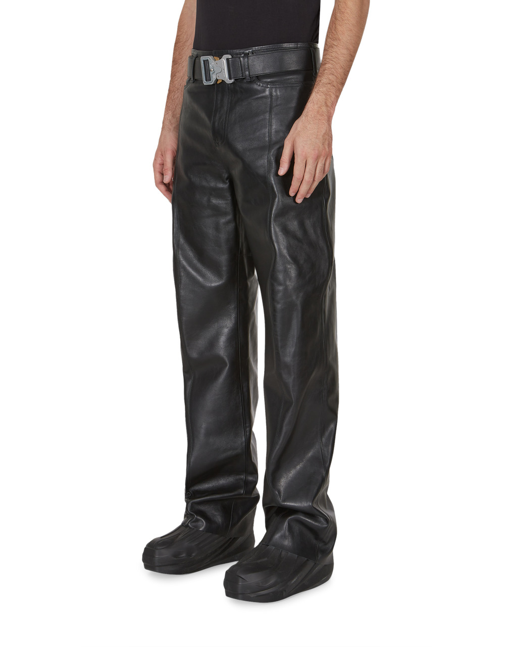 BUCKLE LEATHER PANT - 3