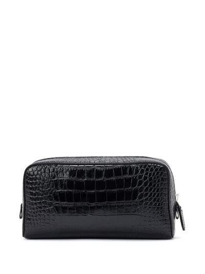 TOM FORD crocodile-print leather wash bag outlook