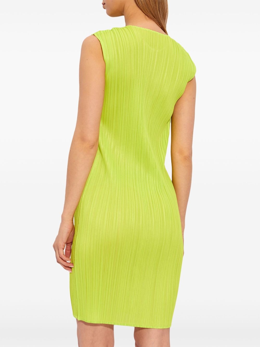 plissé sleeveless minidress - 4