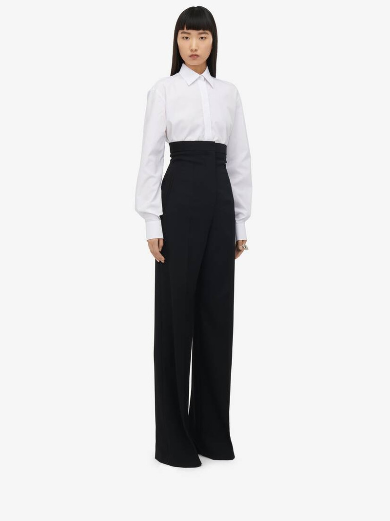 Women's Corset High-waisted Trousers in Black 3