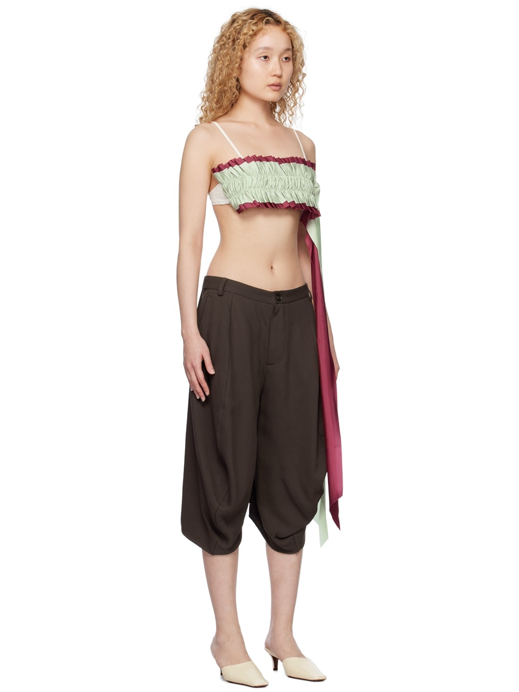 激安アウトレット通販 レディース Green CUMING EDWARD & REVERSIBLE | Camisole Ruched Purple トップス