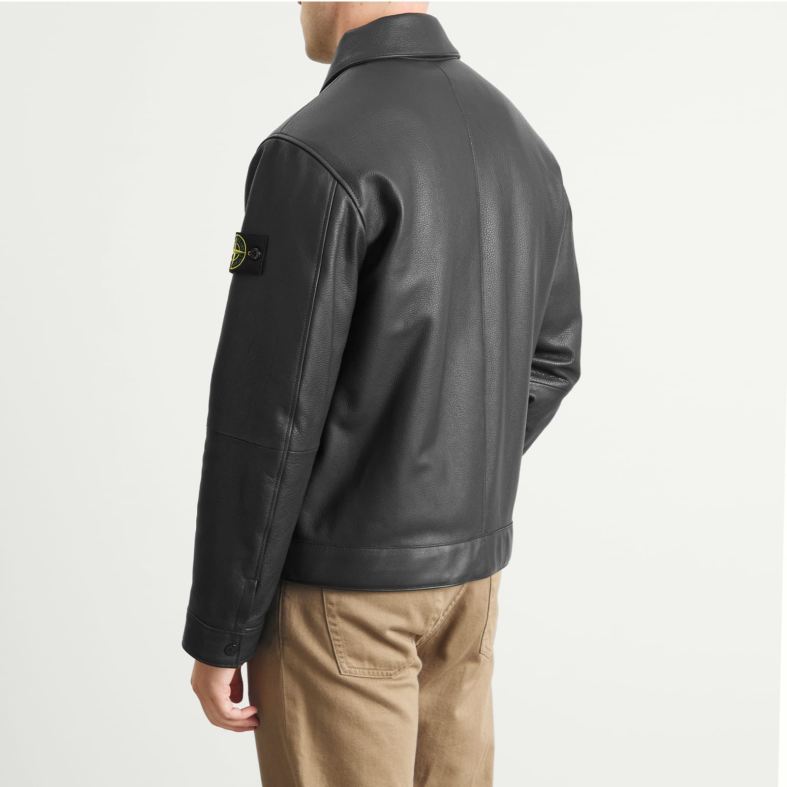 Stone Island PrimaLoft Leather Jacket - 3