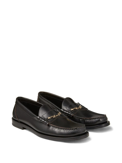 JIMMY CHOO Mocca star chain loafers outlook