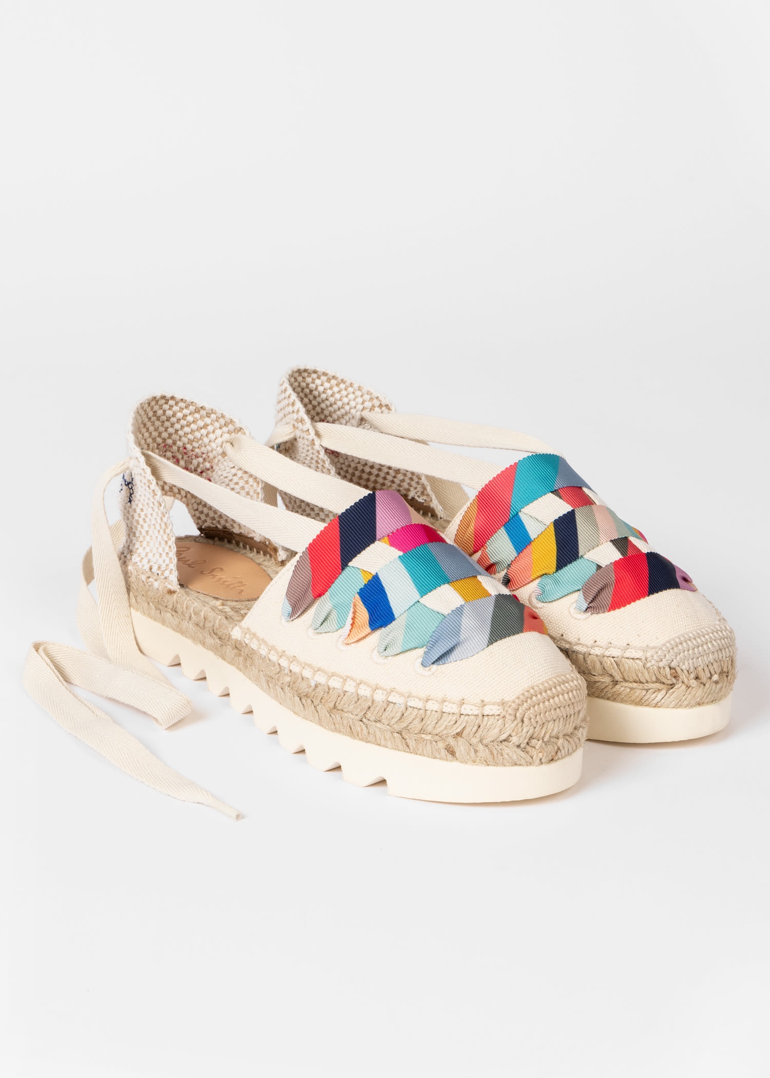 Ivory 'Kira' 'Swirl' Platform Sandals - 4