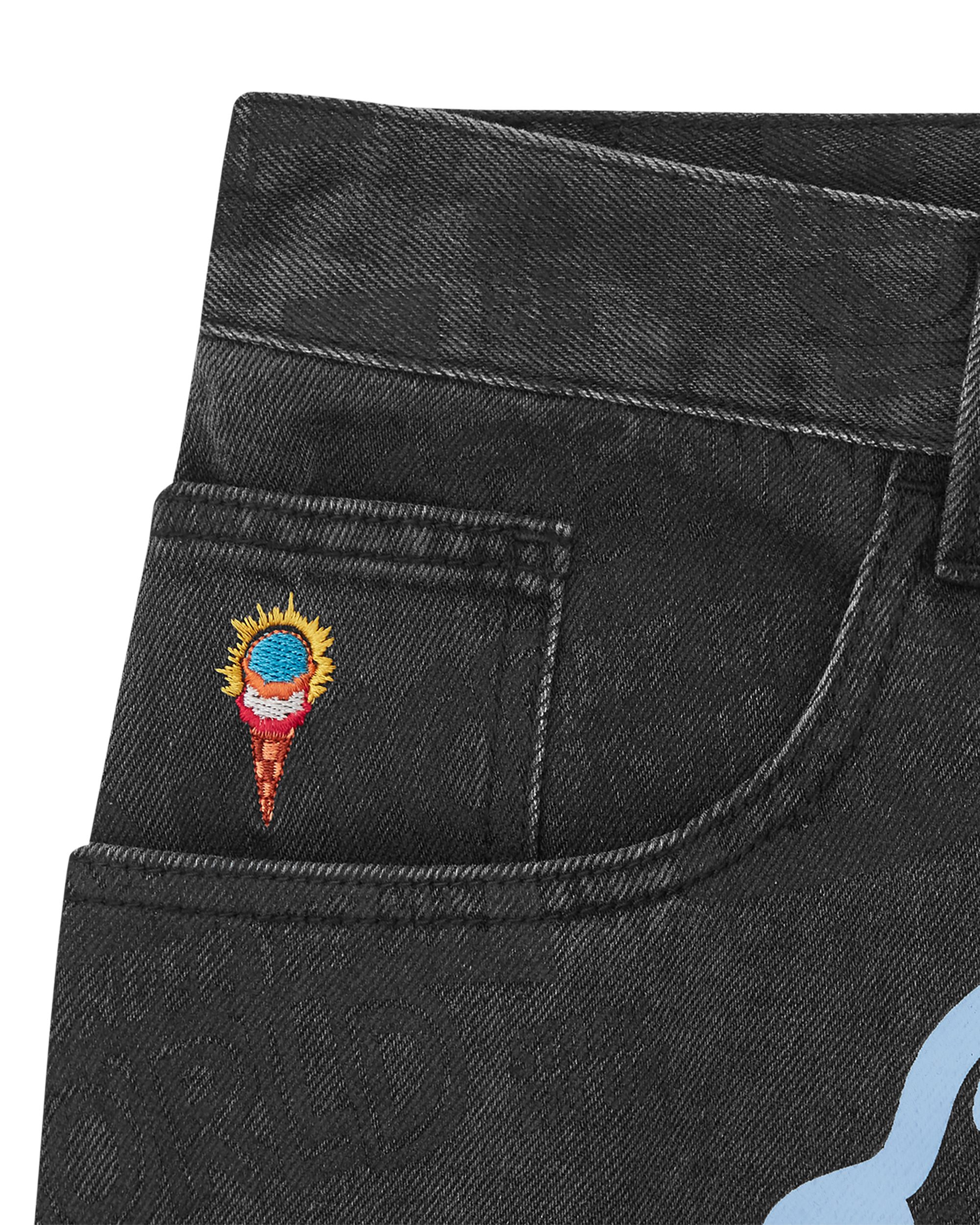 EVERY FLAVOUR DOUBLE SCOOP DENIM PANTS - 4
