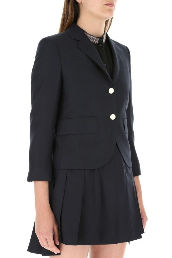 Midnight blue wool blazer - 4