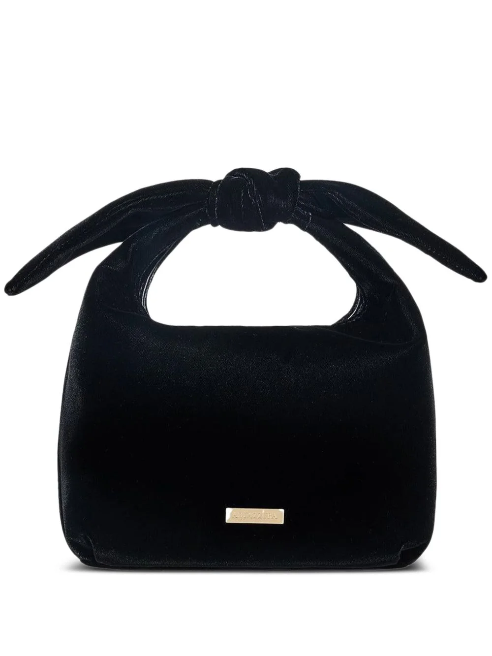 bow tie velvet tote bag - 1