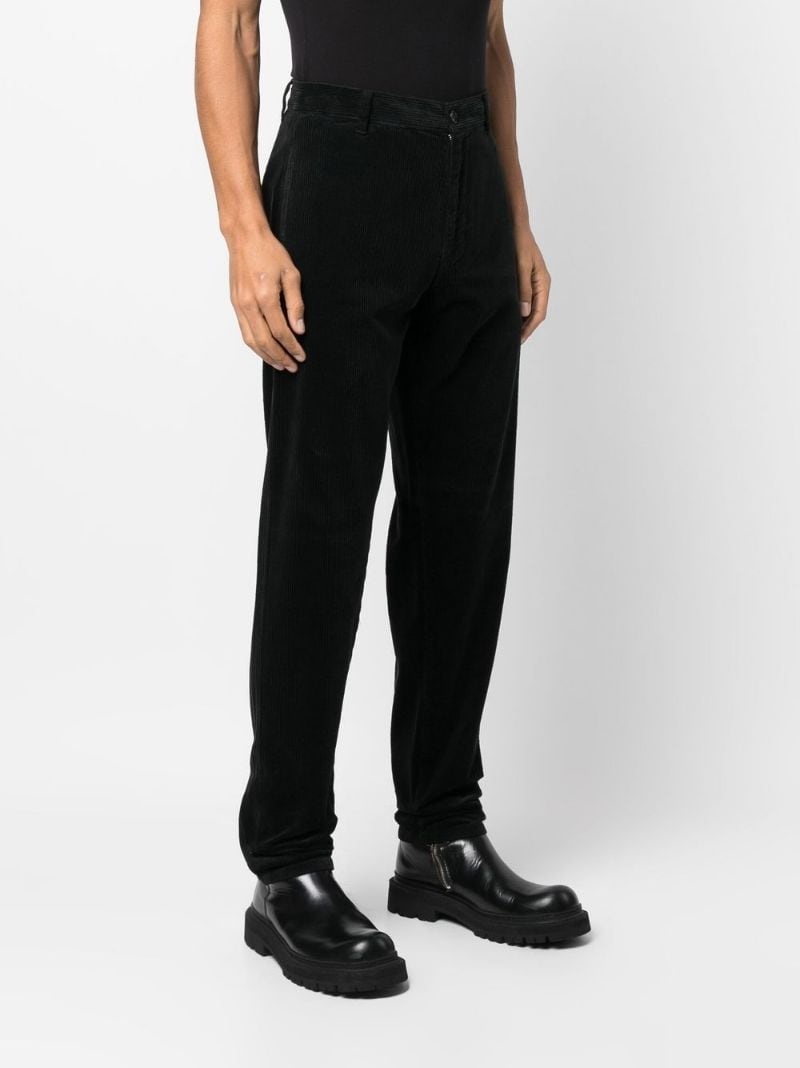straight-leg velvet trousers - 6
