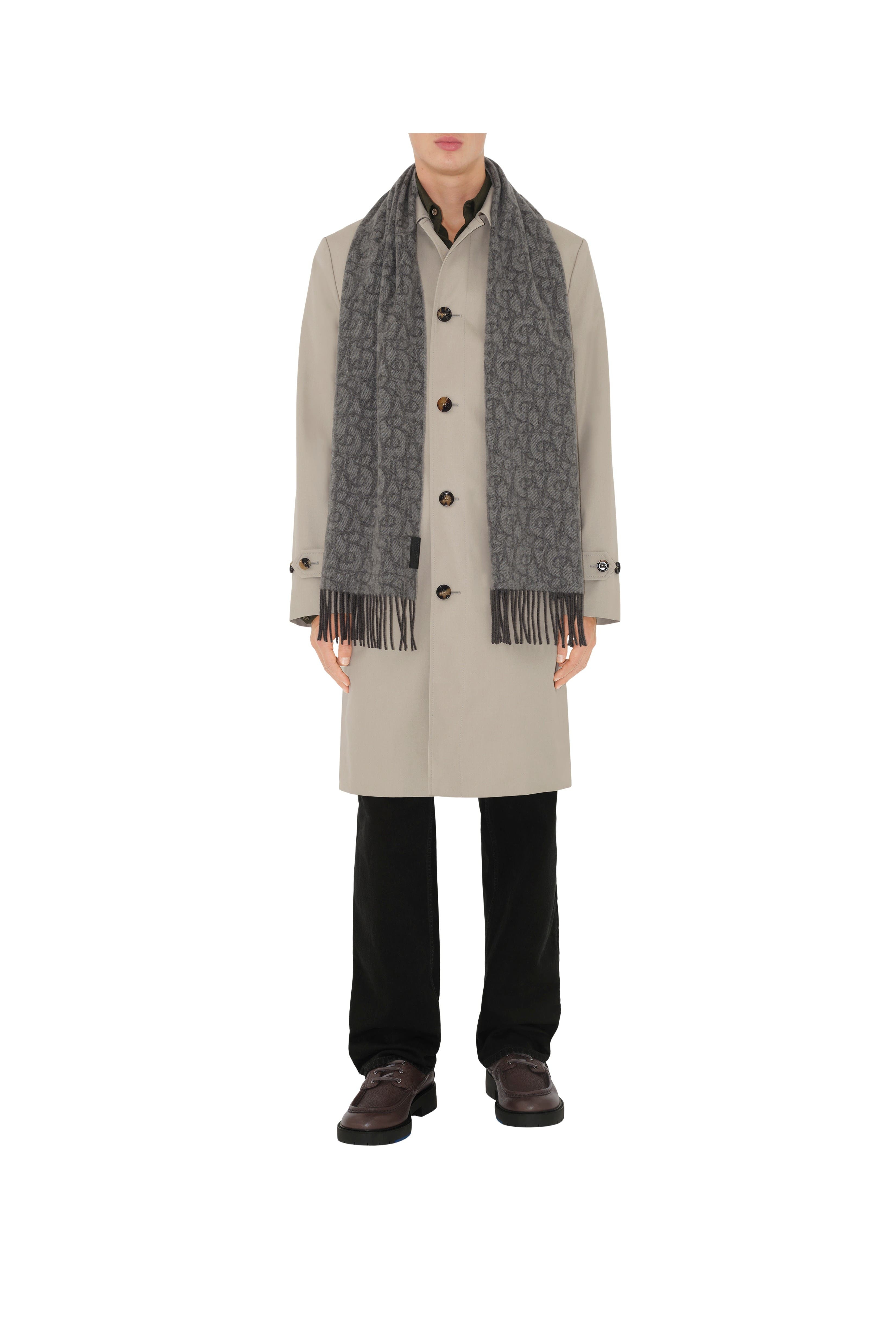 burberry B Charm Cashmere Scarf in Iron Grey at Nordstrom - 3