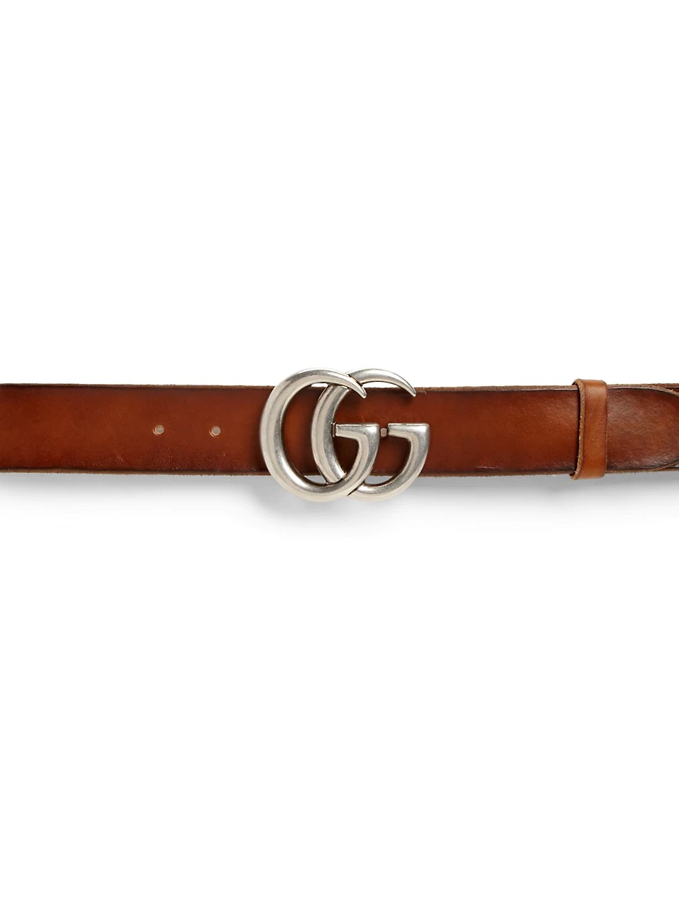 GG Buckle Leather Belt - 1