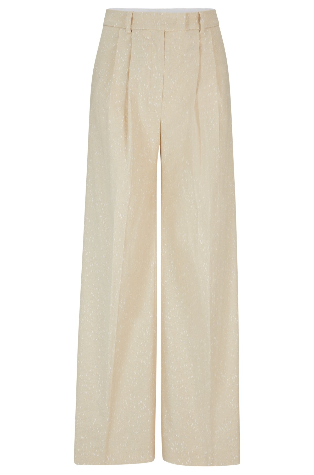 RELAXED-FIT TROUSERS IN A SLUB COTTON BLEND - 1