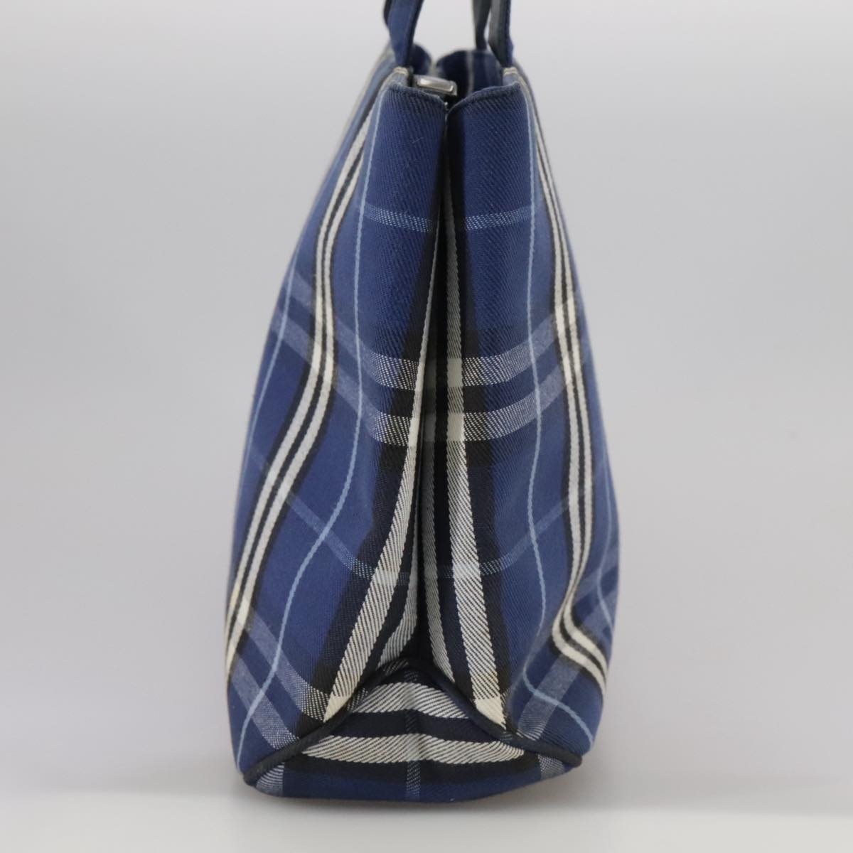 Burberry Nova Check Hand Bag Canvas Blue - 3