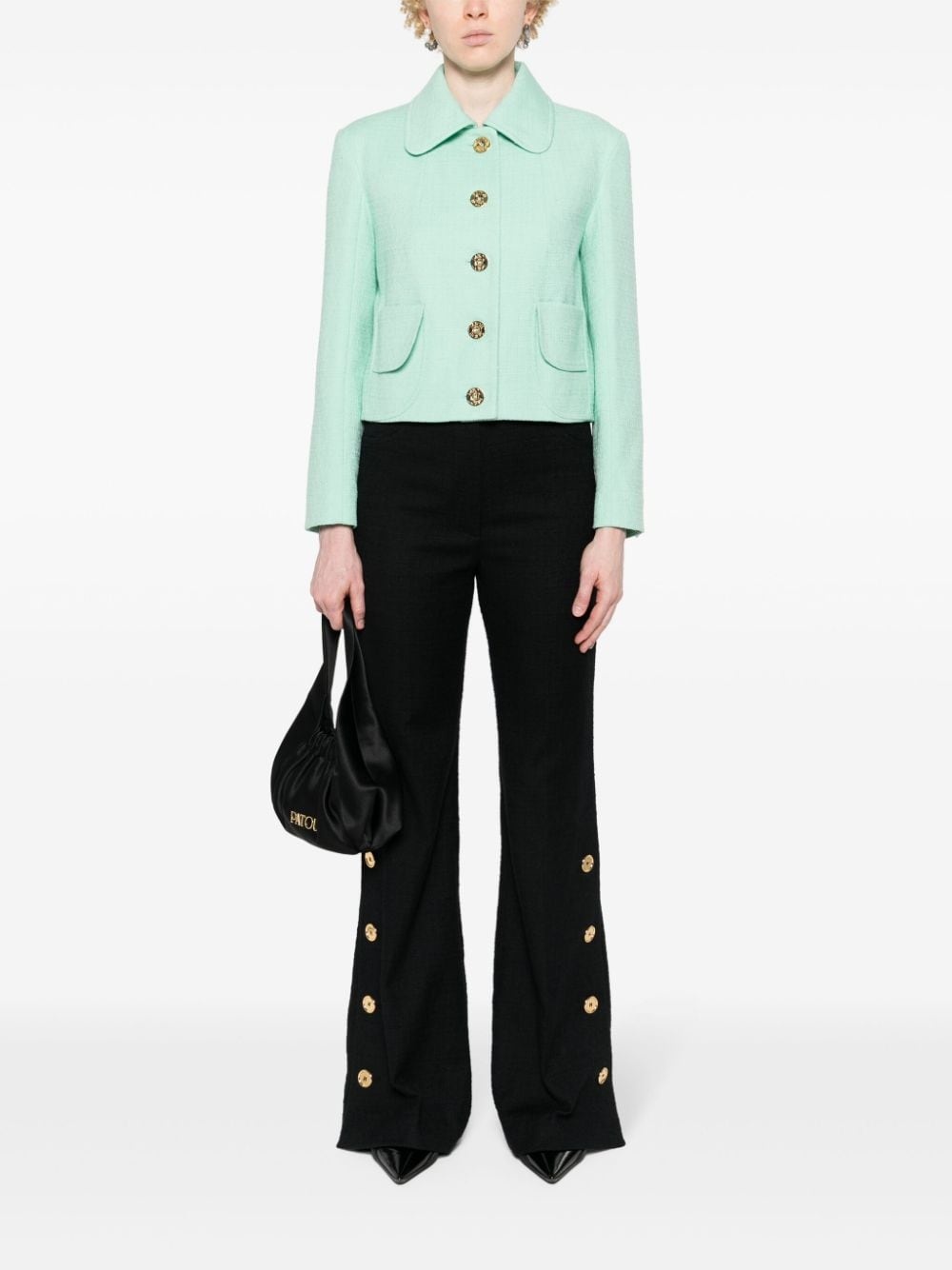 tweed flared trousers - 2