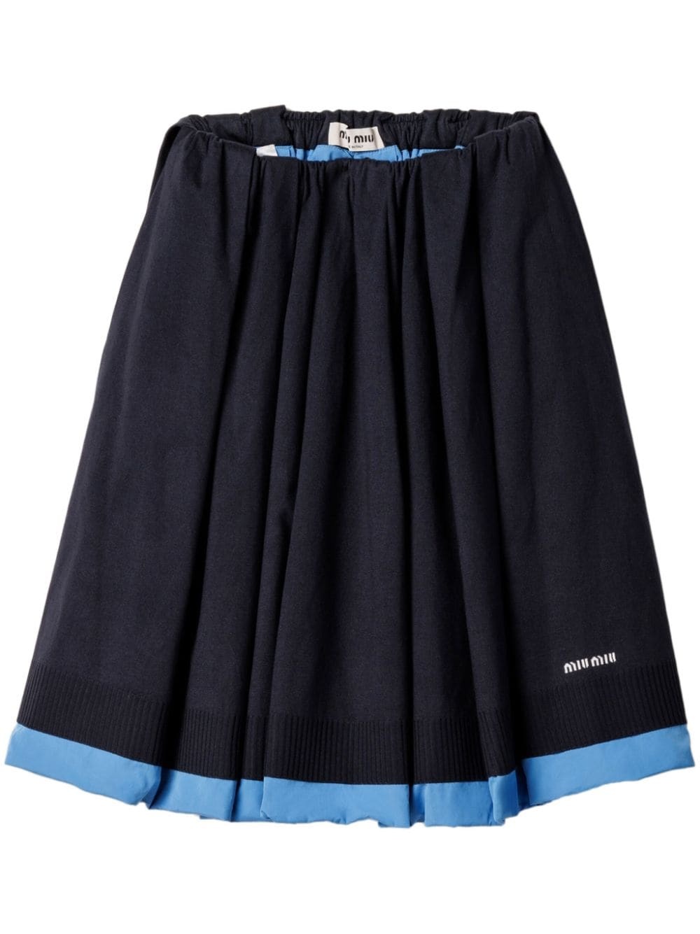 jacquard logo poplin knit skirt - 1