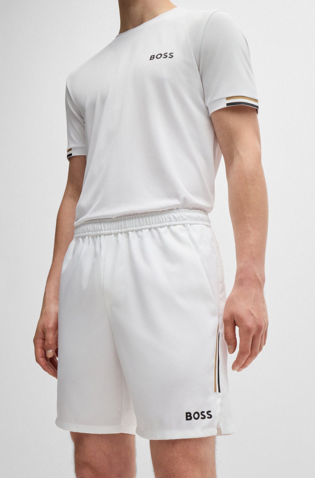BOSS X MATTEO BERRETTINI WATER-REPELLENT SHORTS WITH LOGO PRINT - 5