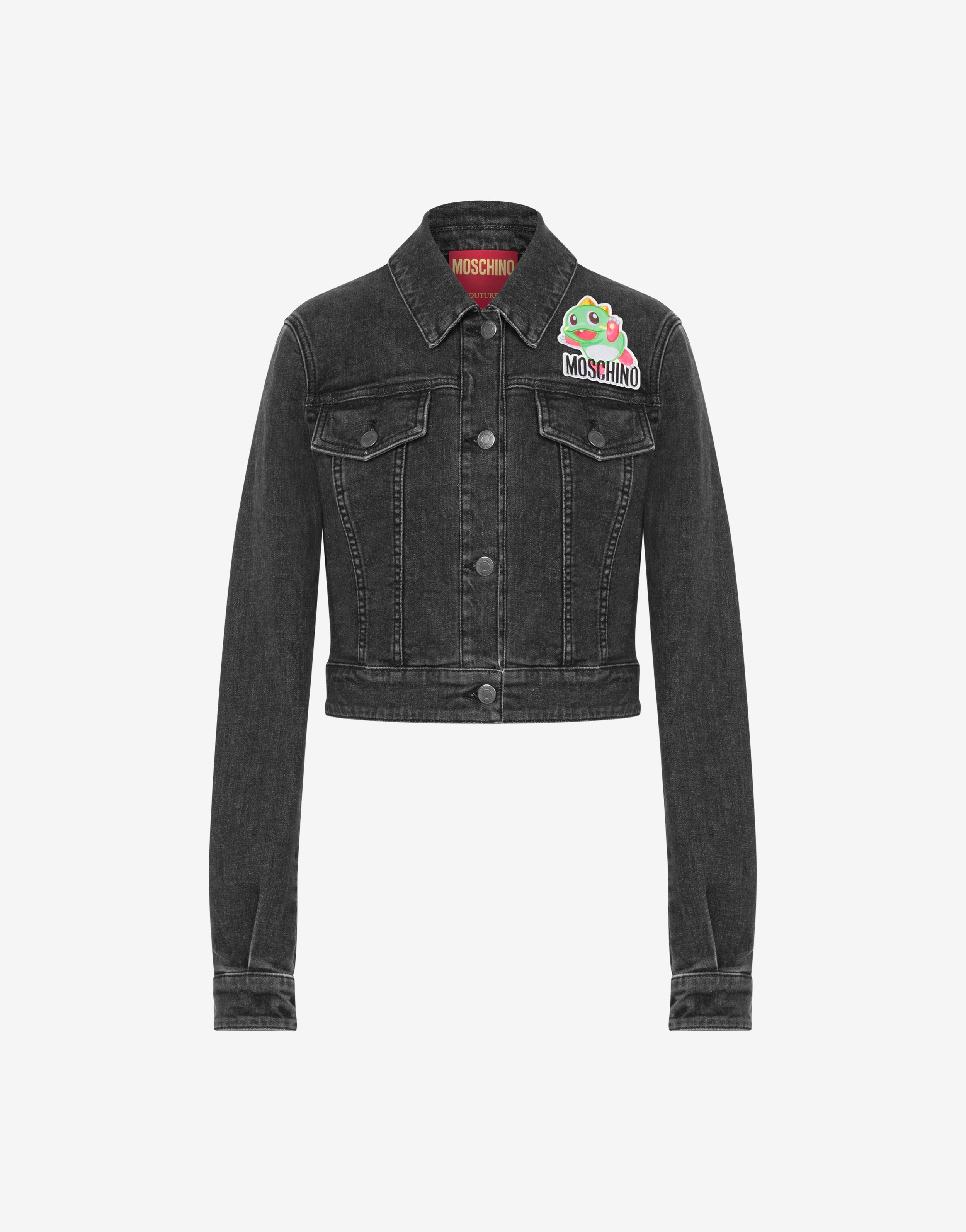 CHINESE NEW YEAR BLACK DENIM JACKET - 1