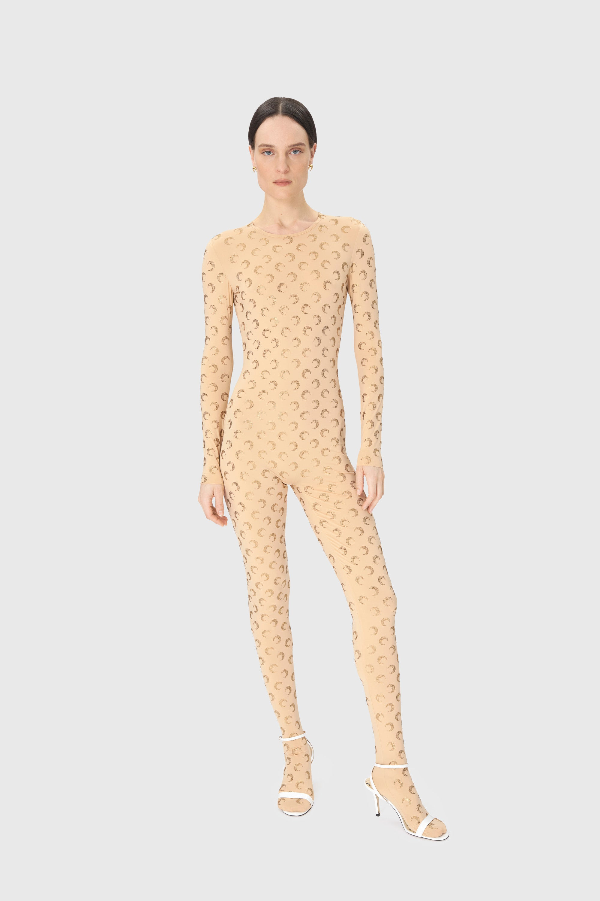 Recycled Moon Strass Jersey Catsuit - 2