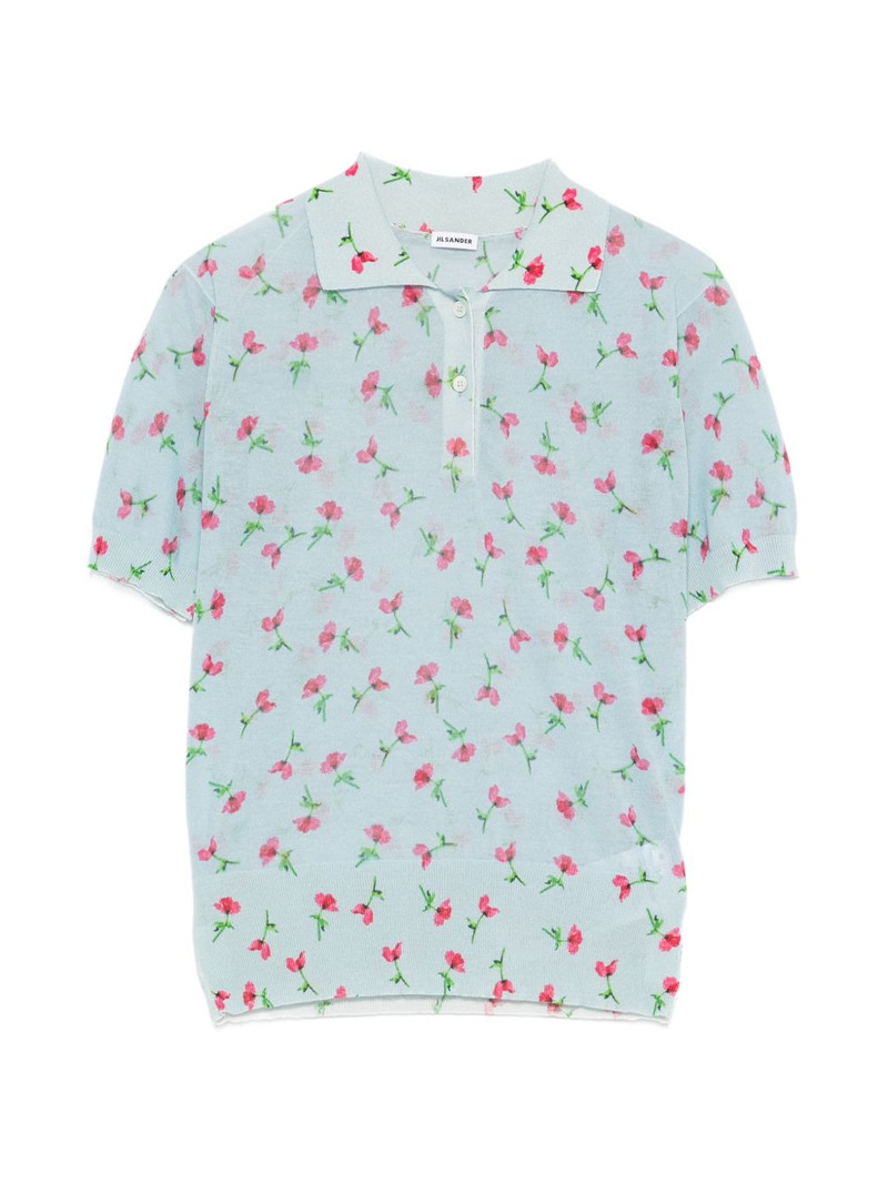 floral polo top 1