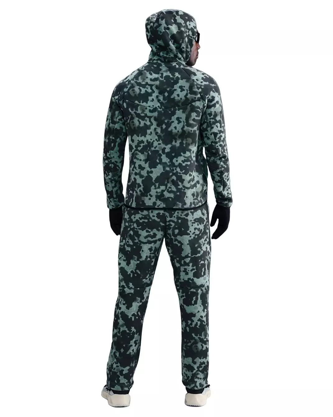 Men's Tech Full-Zip Fleece Camo Windrunner Jacket - Green - 5